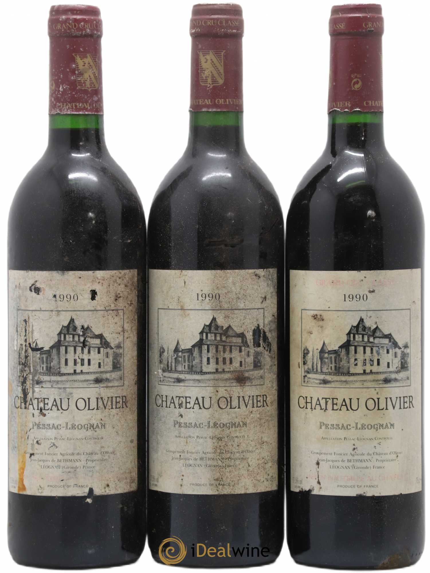 57】CHATEAU OLIVIER 1990 PESSAC-LEOGNAN ワイン 750ml