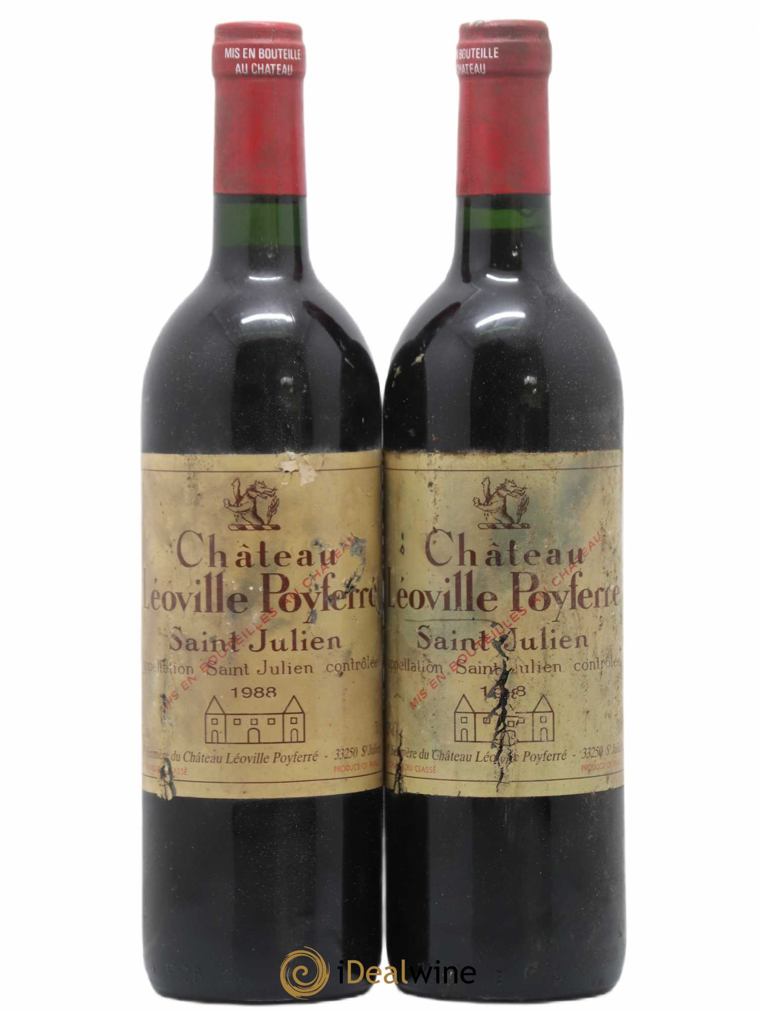Château Léoville Poyferré 2ème Grand Cru Classé 1988 - Lot de 2 bouteilles - 0