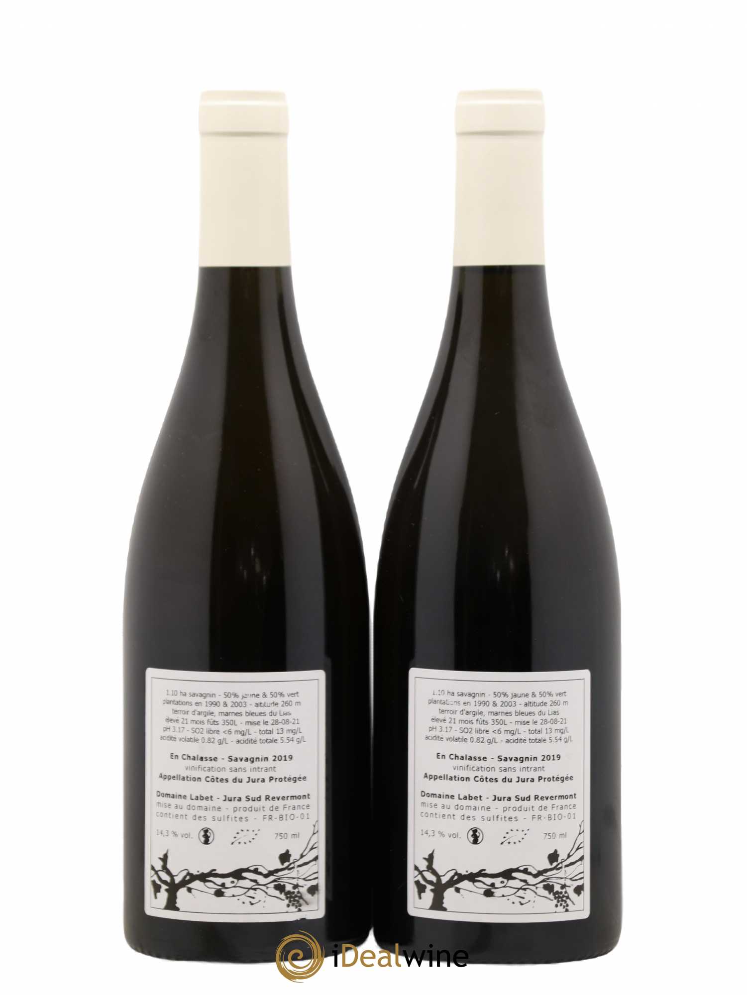 Côtes du Jura Fleur de Savagnin En Chalasse Romain - Julien  - Charline Labet 2019 - Lot de 2 bouteilles - 1