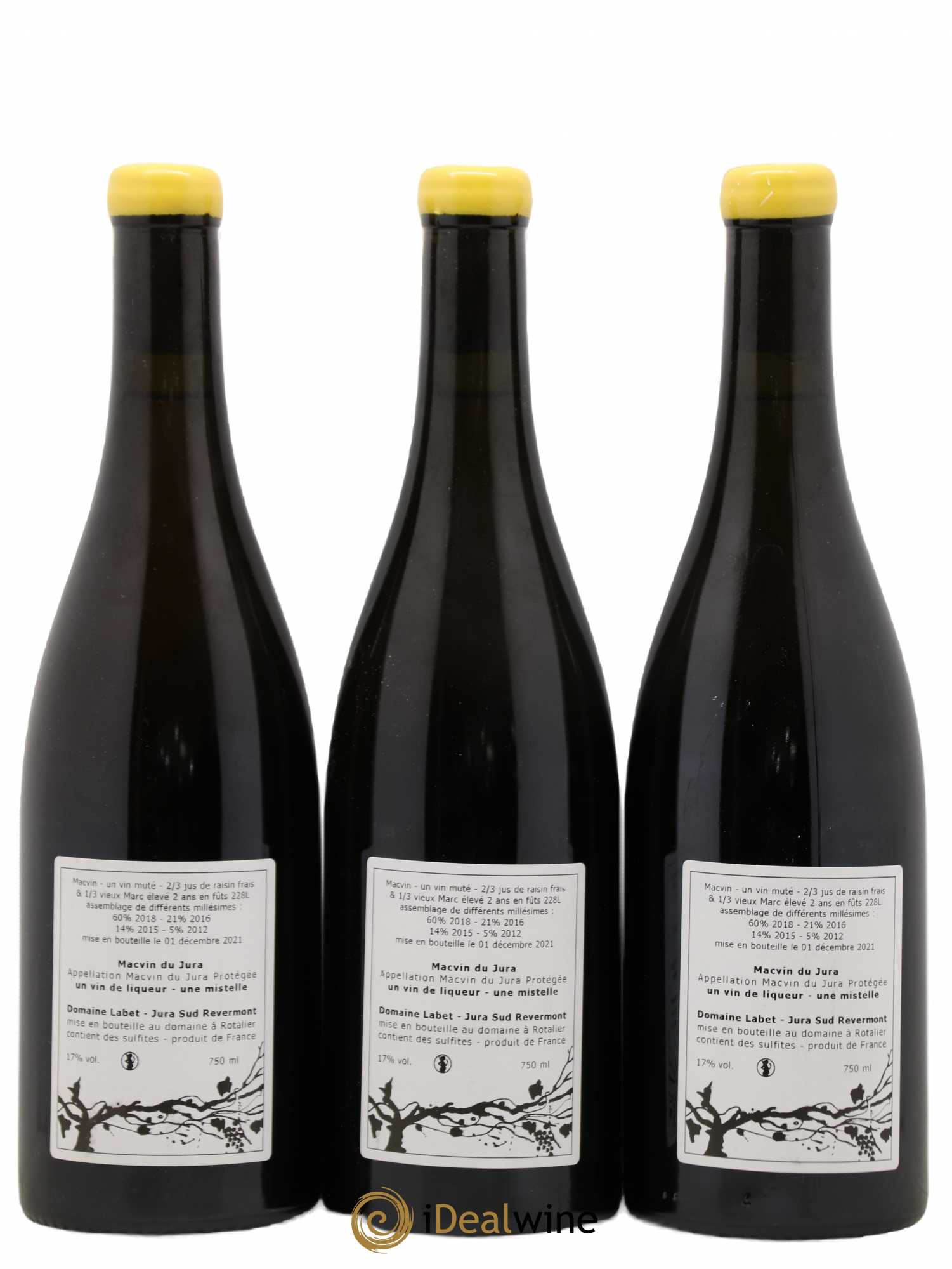 Macvin du Jura Romain - Julien  - Charline Labet - Lot de 3 bouteilles - 1