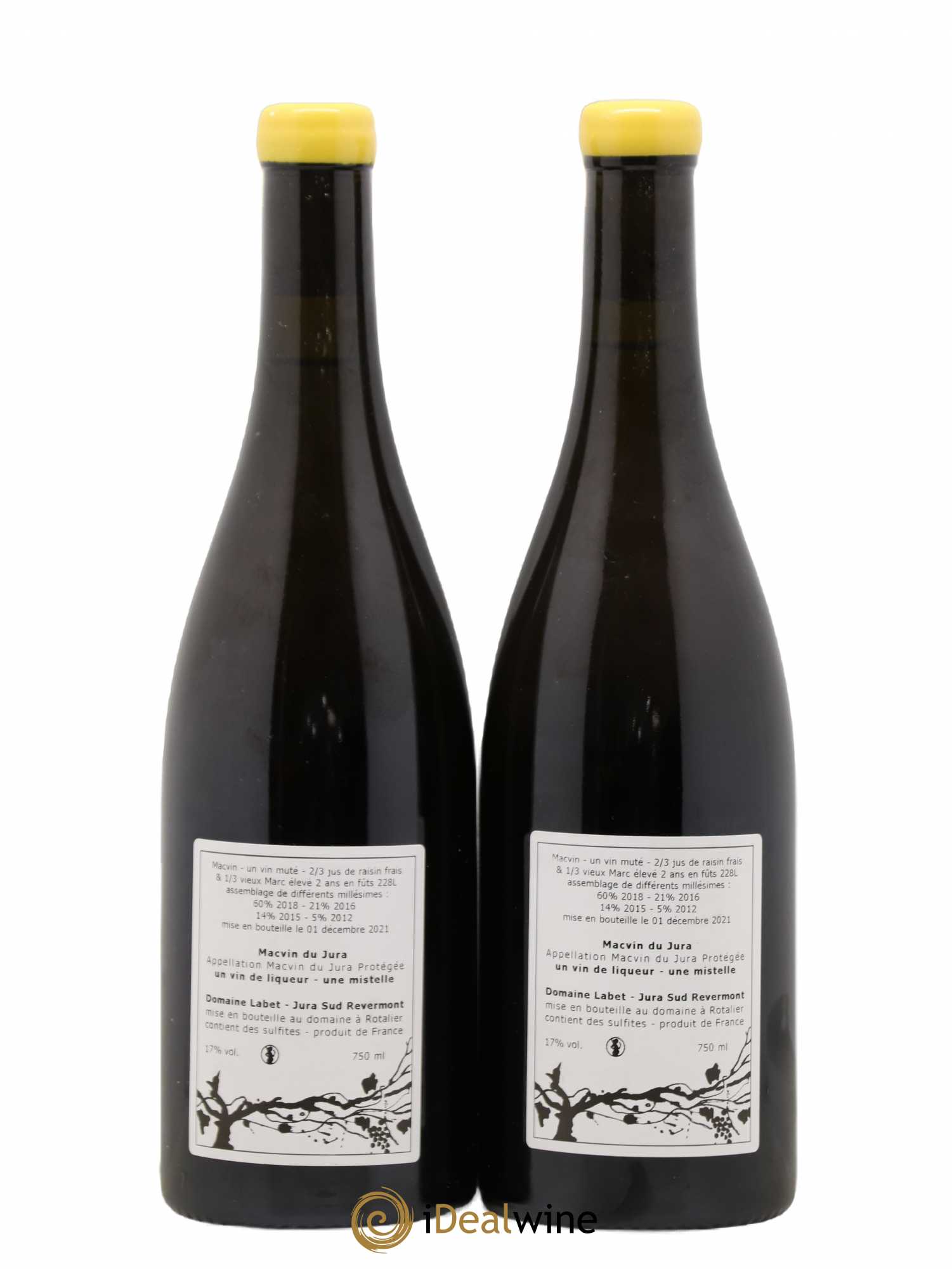 Macvin du Jura Romain - Julien - Charline Labet - Lot de 2 bouteilles - 1