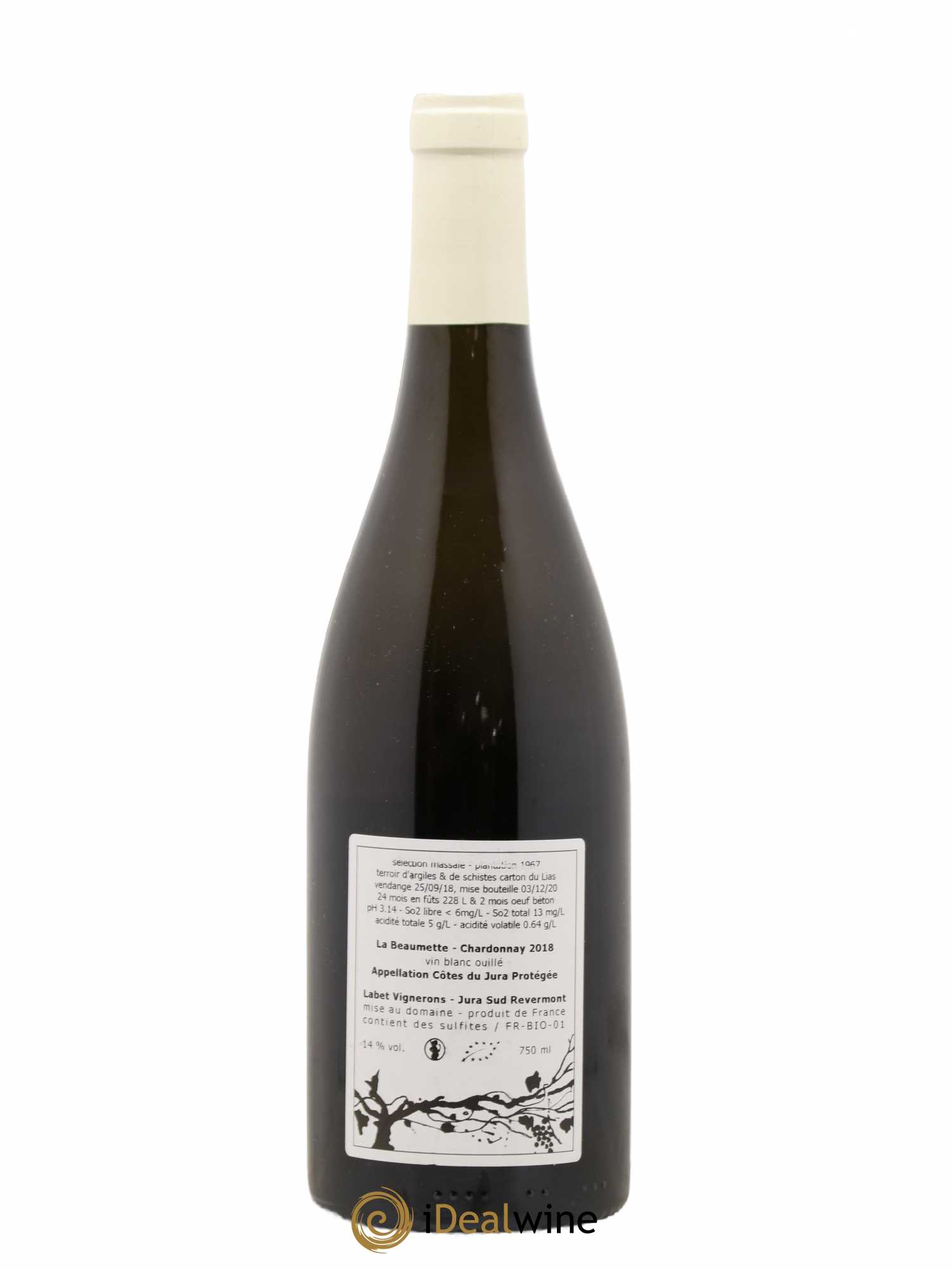 Côtes du Jura Chardonnay La Beaumette Labet (Domaine) 2018 - Lot de 1 bouteille - 1