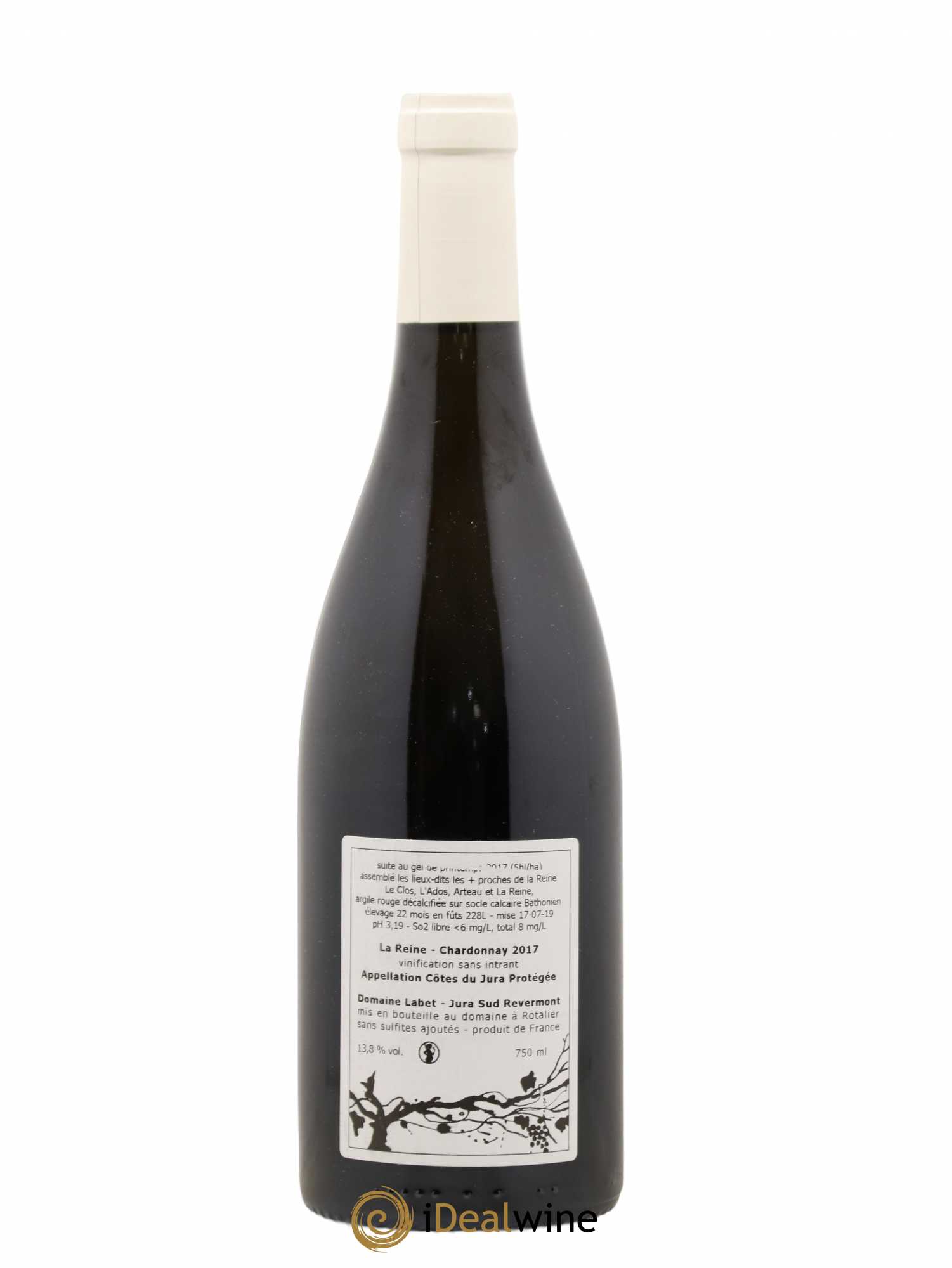 Côtes du Jura Chardonnay La Reine Romain - Julien - Charline Labet 2017 - Lot de 1 bouteille - 1