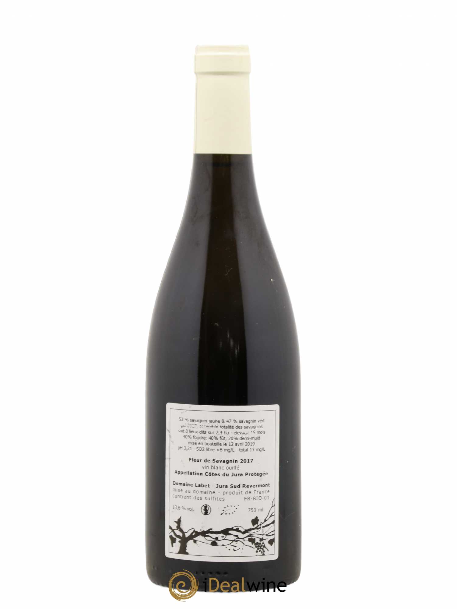Côtes du Jura Fleur de Savagnin Romain - Julien - Charline Labet 2017 - Lot de 1 bouteille - 1