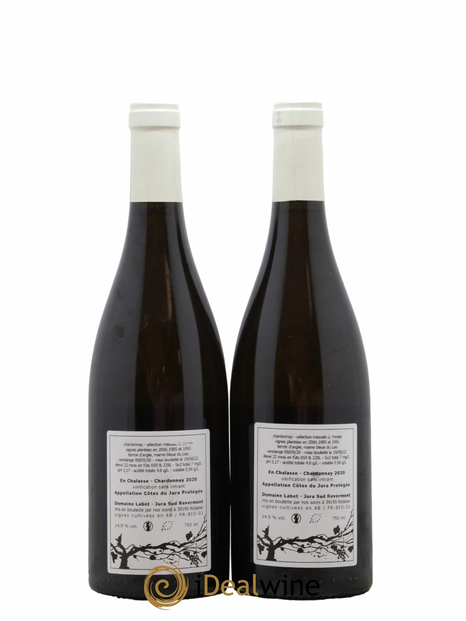 Côtes du Jura Chardonnay En Chalasse Romain - Julien  - Charline Labet 2020 - Posten von 2 Flaschen - 1