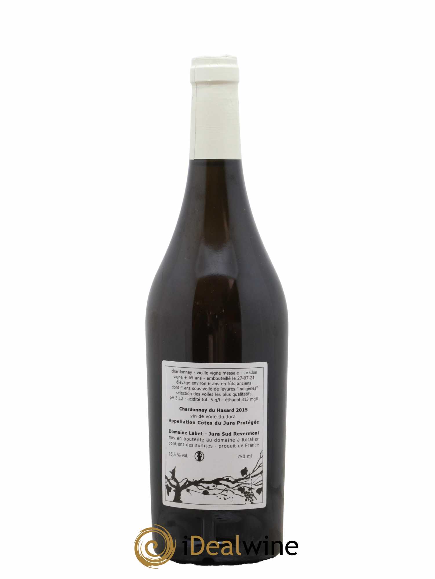 Côtes du Jura Vin de voile Chardonnay du Hasard Romain - Julien  - Charline Labet 2015 - Posten von 1 Flasche - 1