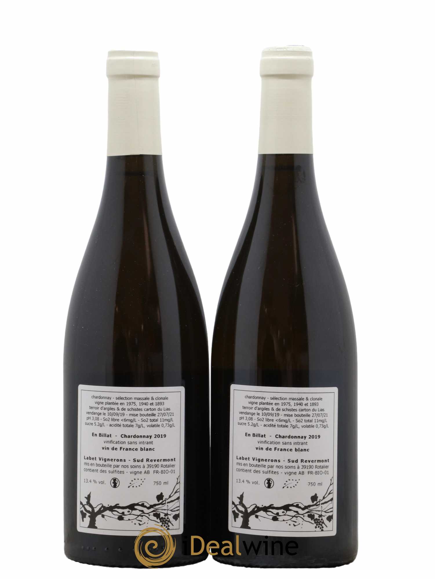 Côtes du Jura Chardonnay En Billat Labet (Domaine) 2019 - Posten von 2 Flaschen - 1