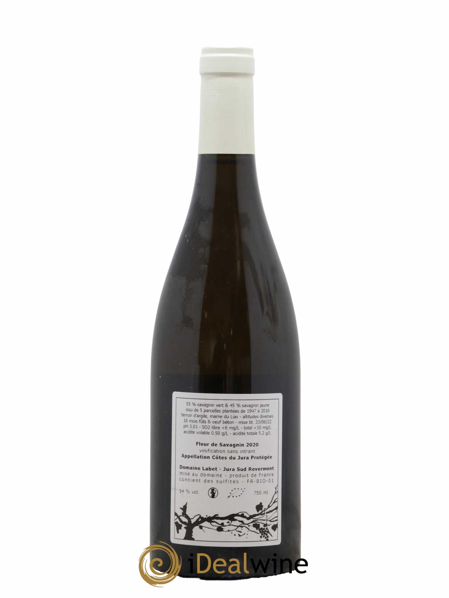 Côtes du Jura Fleur de Savagnin Romain - Julien - Charline Labet 2020 - Lot de 1 bouteille - 1