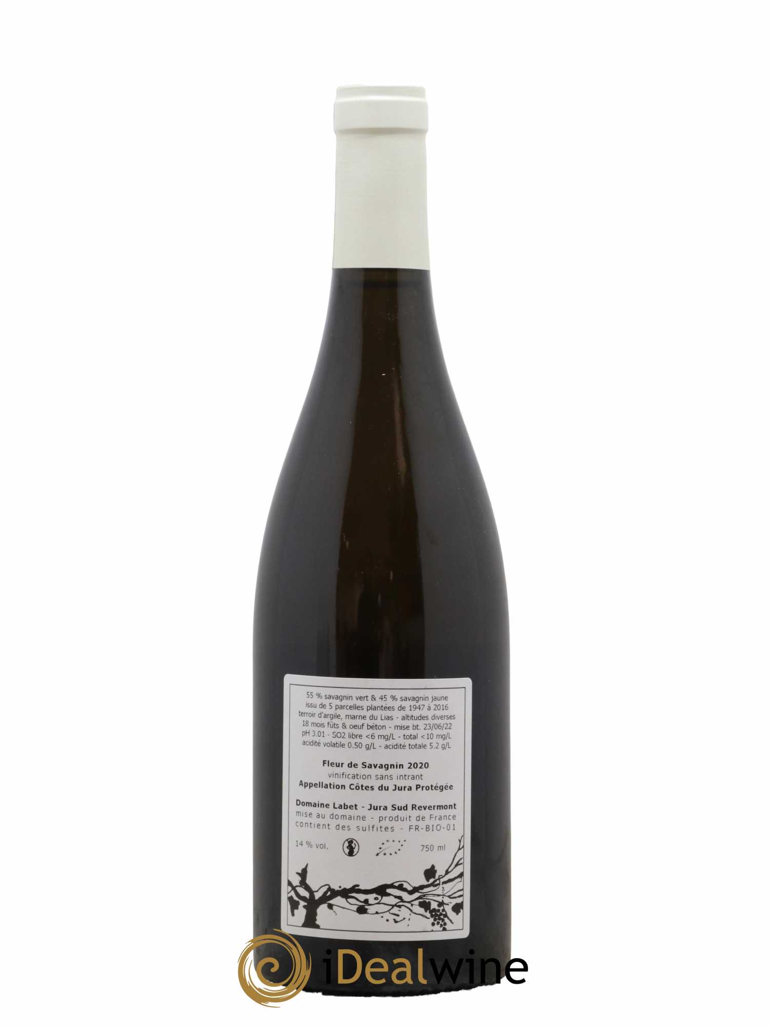 Côtes du Jura Fleur de Savagnin Romain - Julien  - Charline Labet 2020 - Posten von 1 Flasche - 1