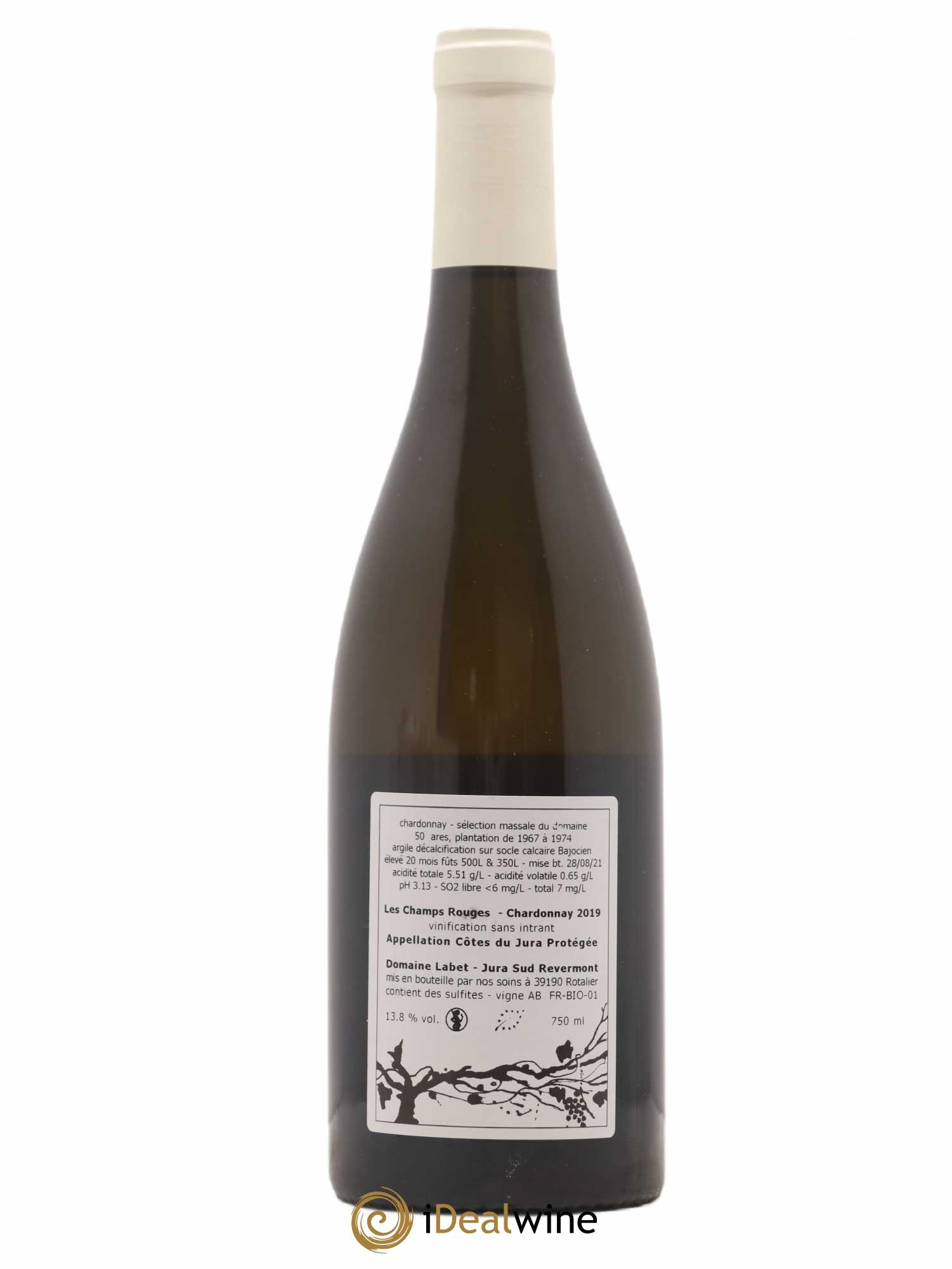 Côtes du Jura Chardonnay Les Champs Rouges Romain - Julien - Charline Labet 2019 - Posten von 1 Flasche - 1