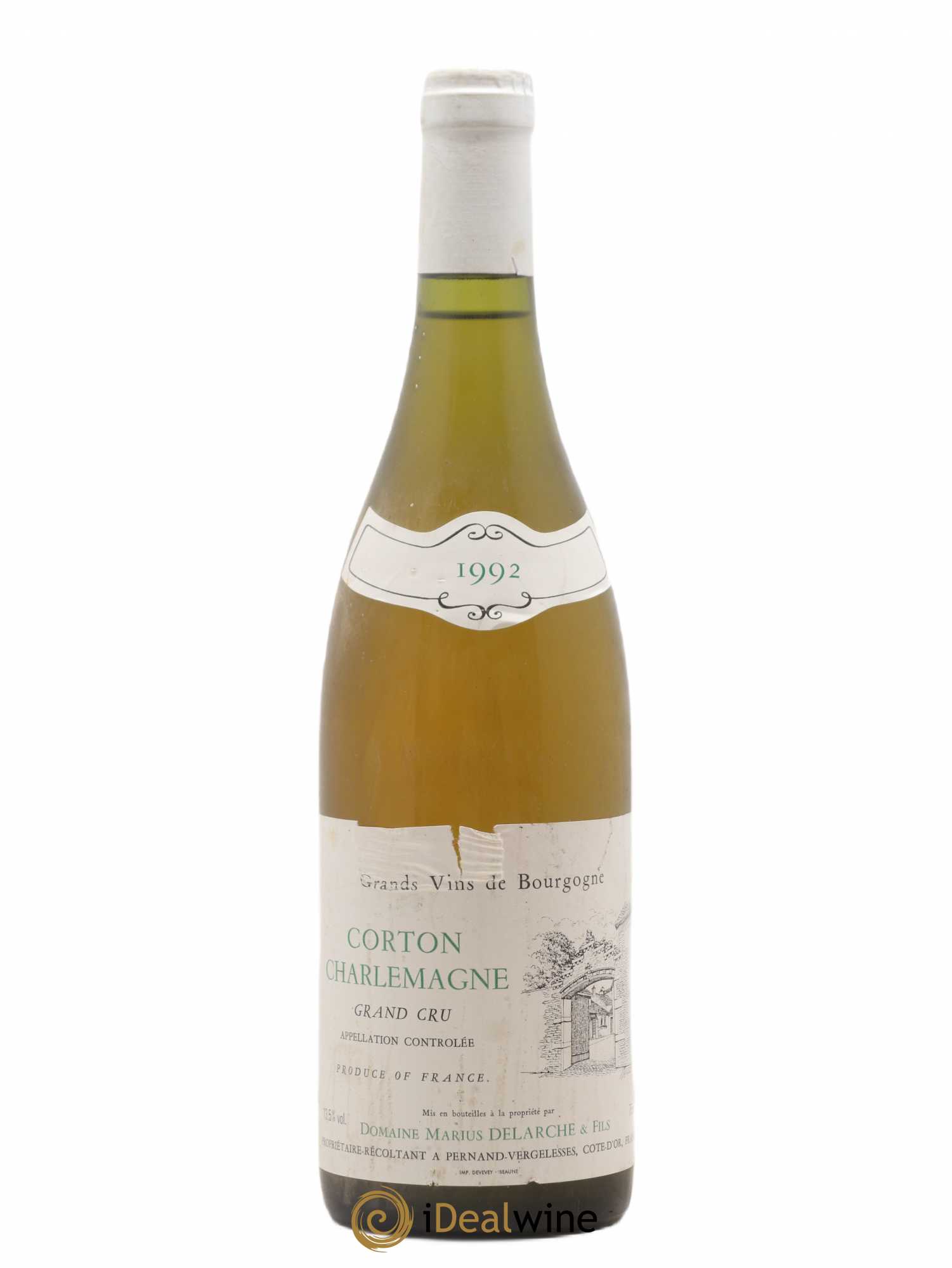 Corton-Charlemagne Grand Cru Domaine Marius Delarche 1992 - Lot de 1 bouteille - 0