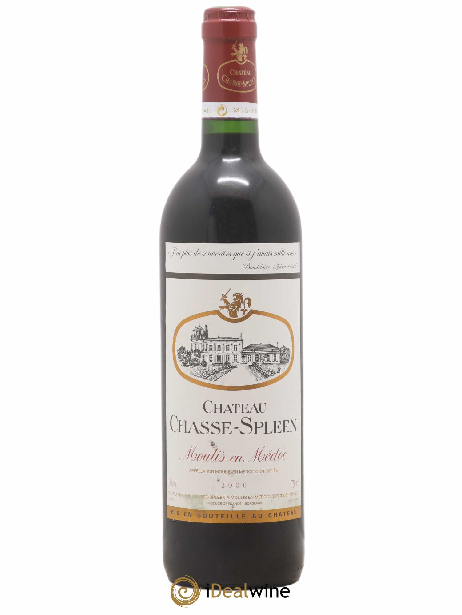 Château Chasse Spleen 2000 - Lot de 1 bouteille - 0