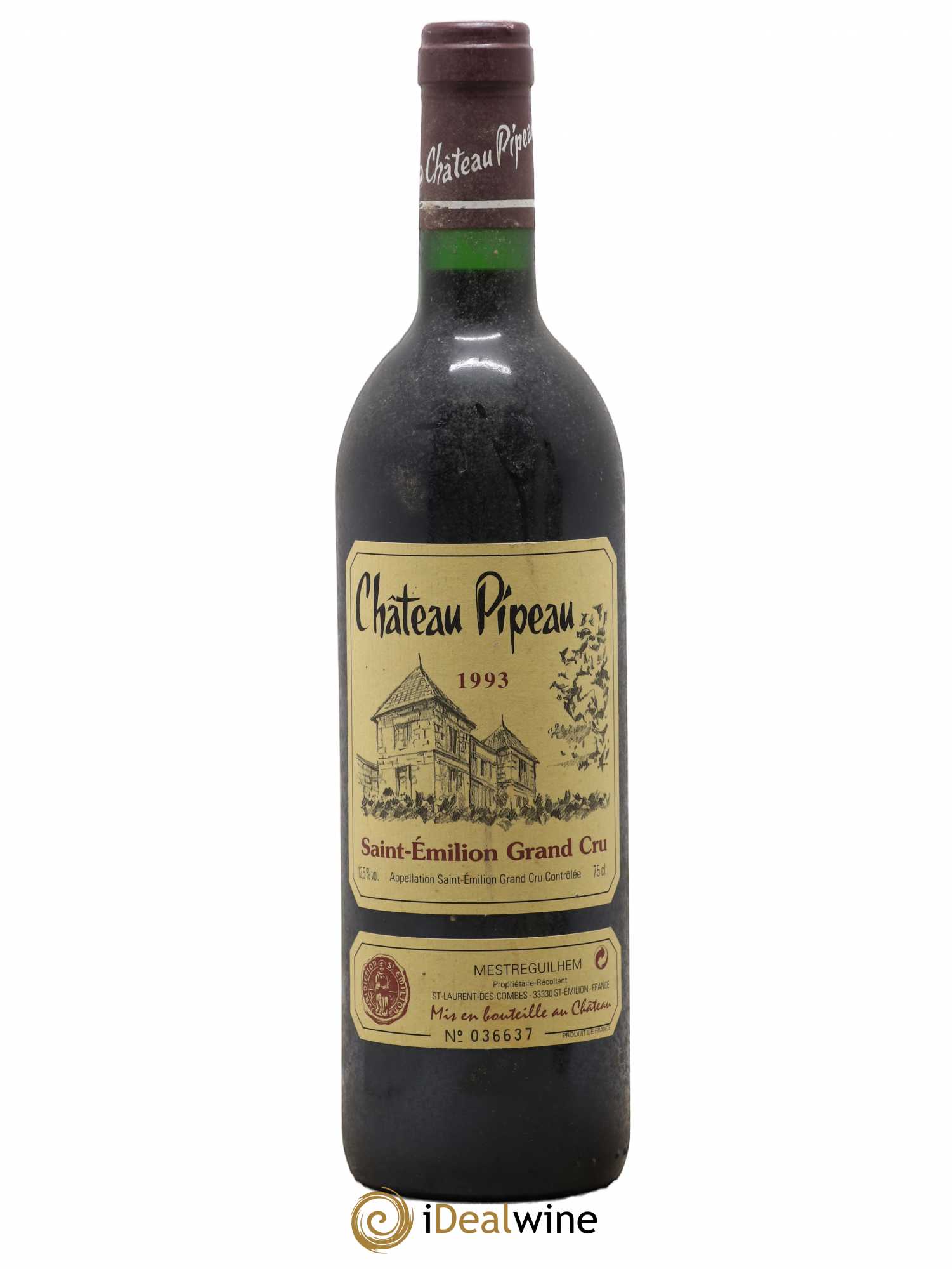 Château Pipeau 1993 - Lot de 1 bouteille - 0