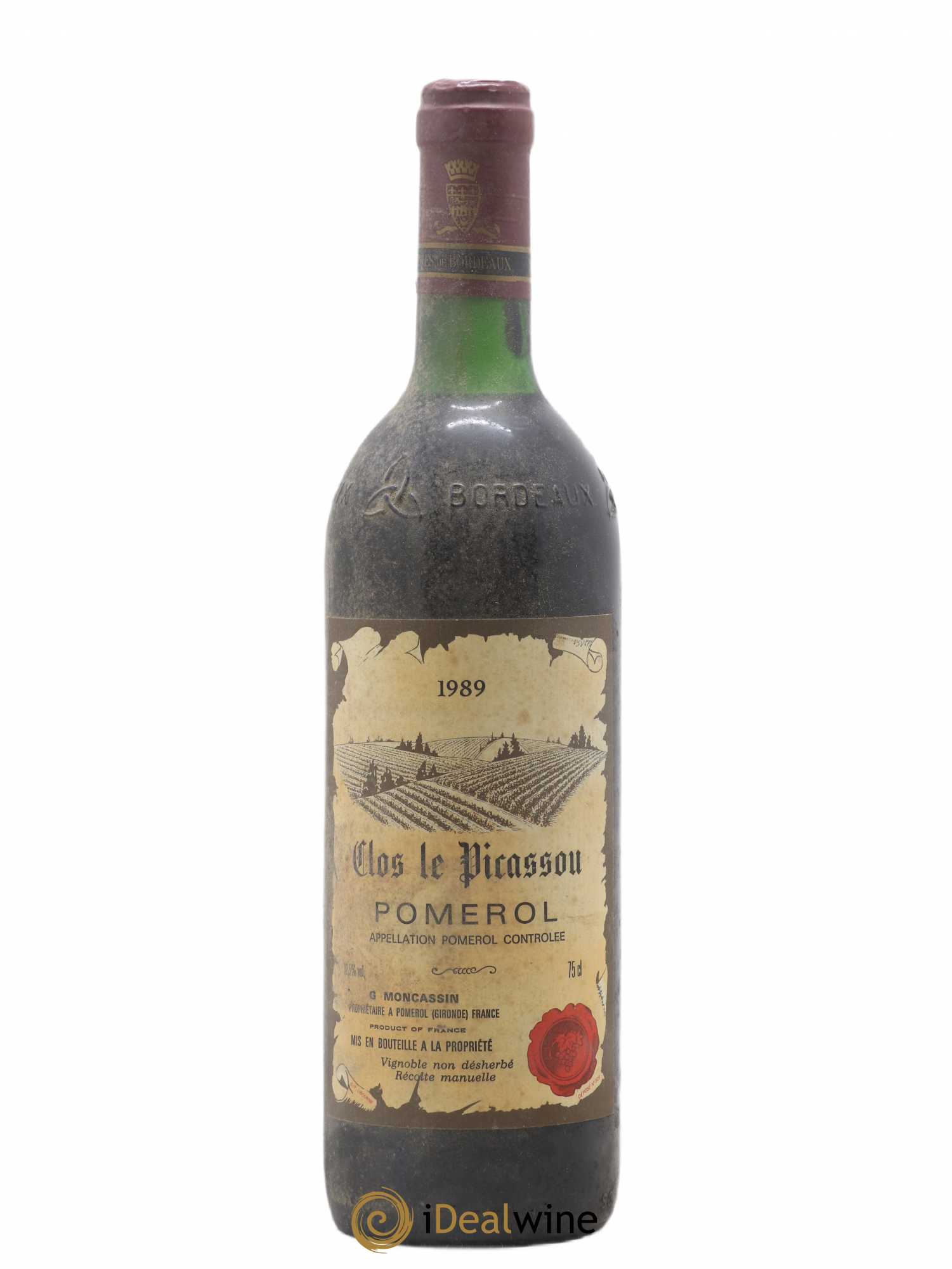 Pomerol Clos Picasou 1989 - Posten von 1 Flasche - 0
