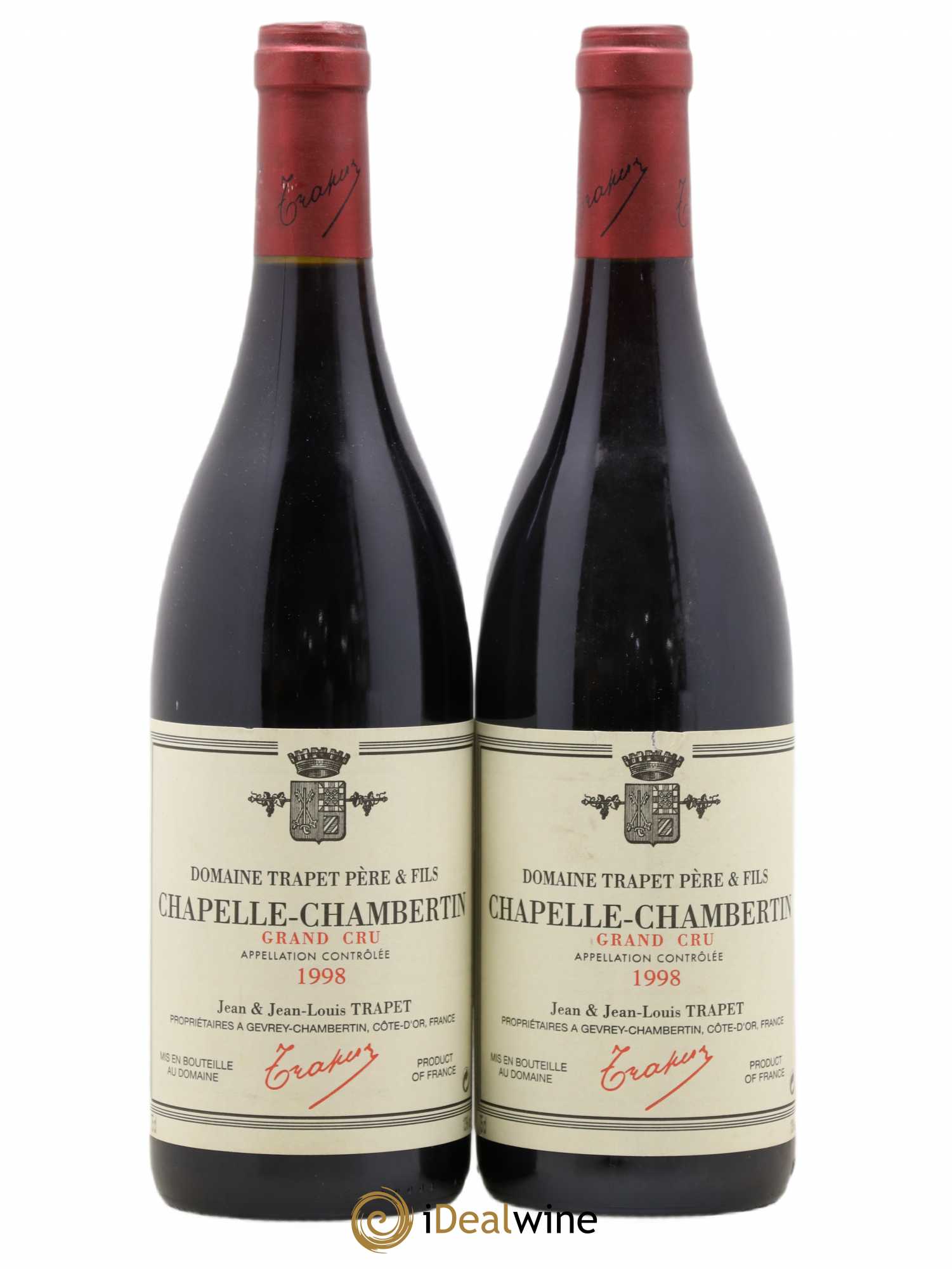 Chapelle-Chambertin Grand Cru Domaine Trapet 1998 - Lot de 2 bouteilles - 0