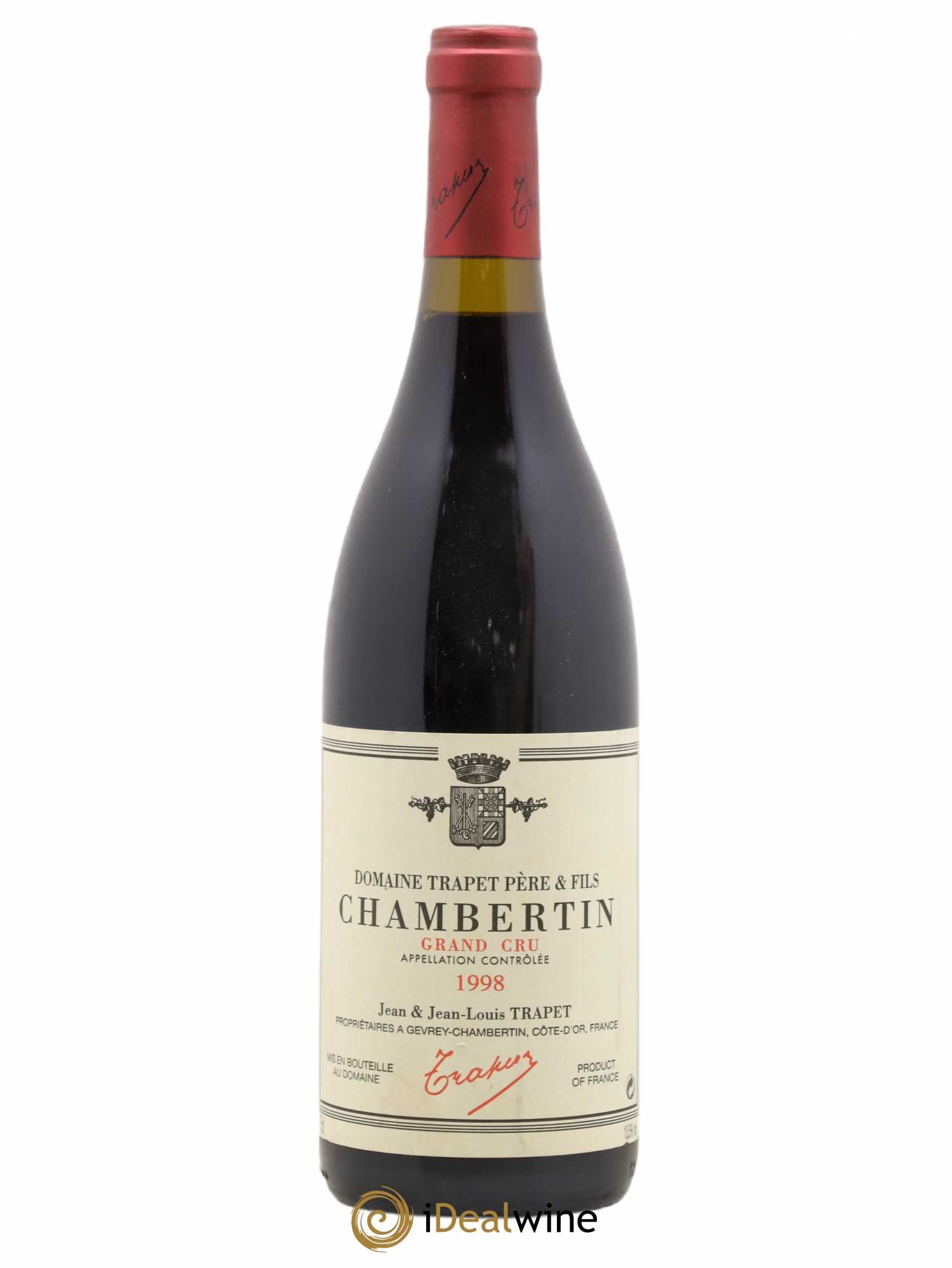 Chambertin Grand Cru Domaine Trapet 1998 - Lot de 1 bouteille - 0