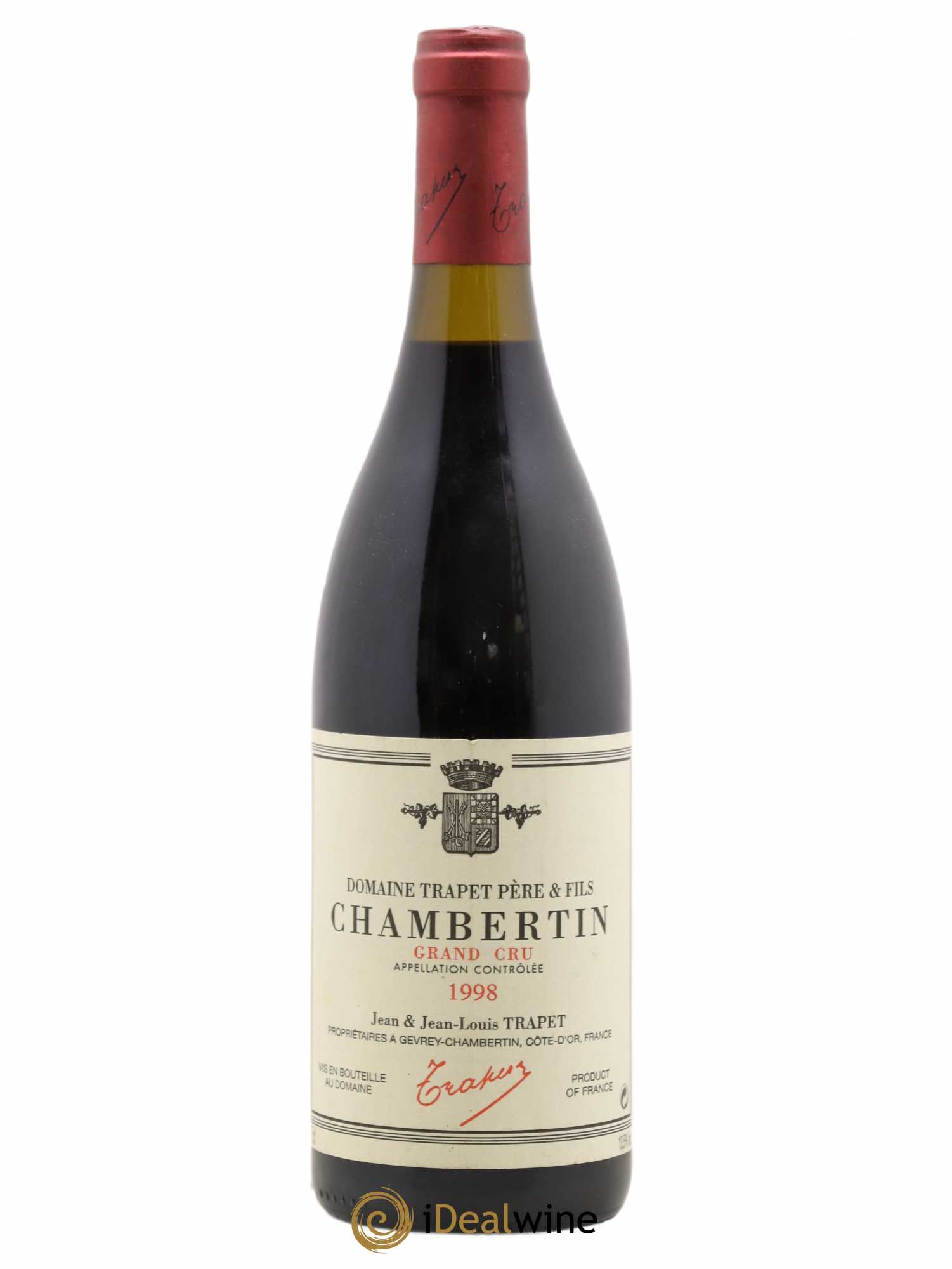 Chambertin Grand Cru Domaine Trapet 1998 - Lot de 1 bouteille - 0
