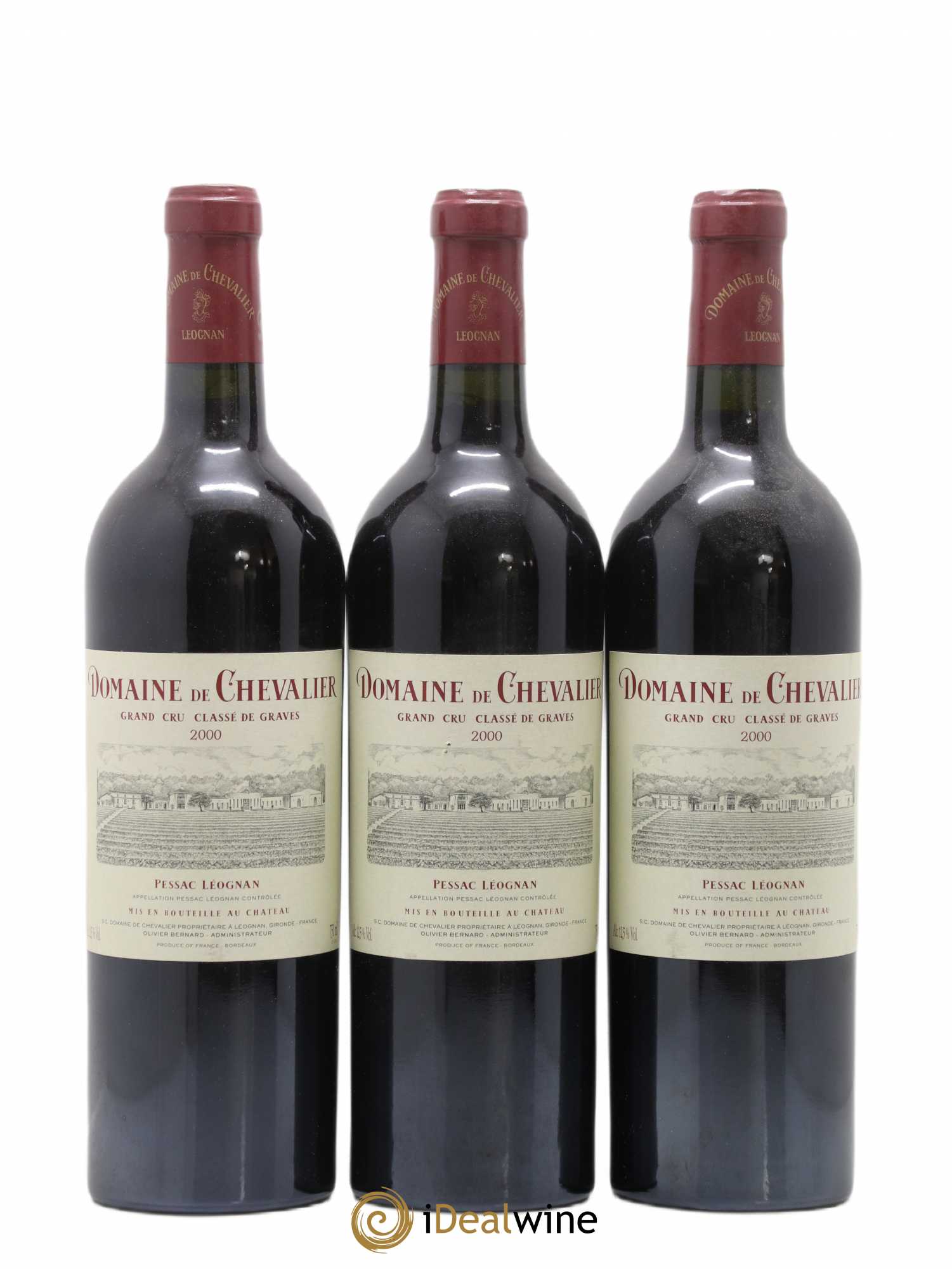 Domaine de Chevalier Cru Classé de Graves 2000 - Lot de 3 bouteilles - 0