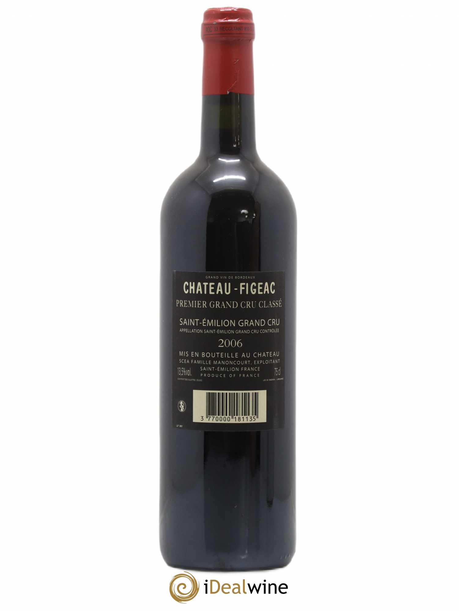 Château Figeac 1er Grand Cru Classé A 2006 - Lot de 1 bouteille - 1