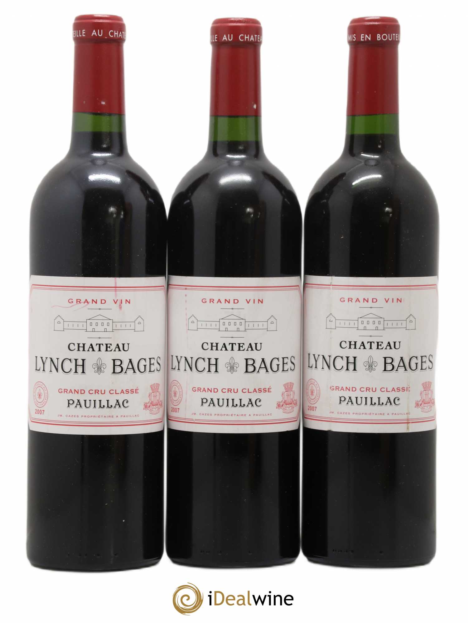 Château Lynch Bages 5ème Grand Cru Classé 2007 - Lot de 3 bouteilles - 0