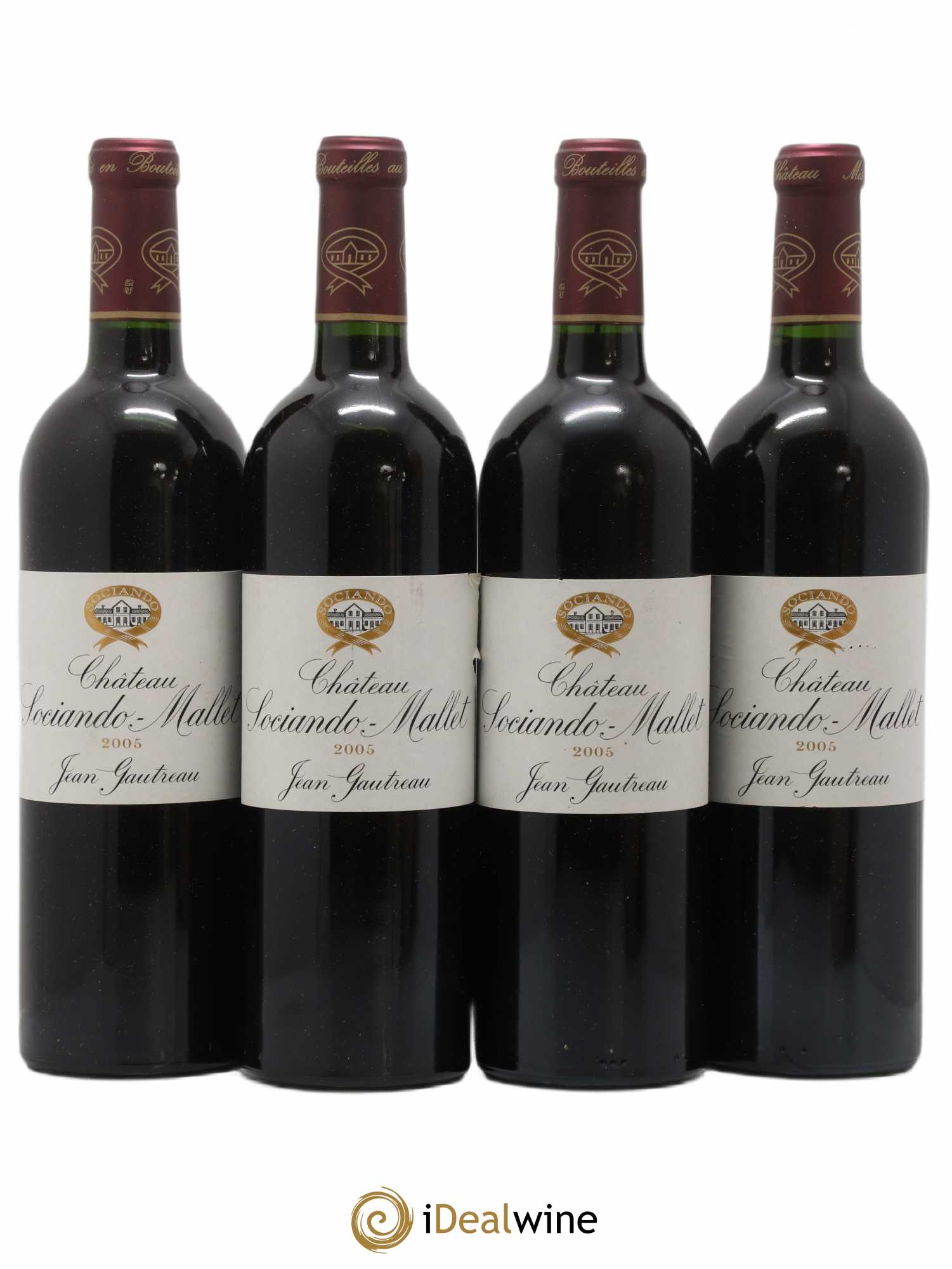Château Sociando Mallet 2005 - Lot de 4 bouteilles - 0