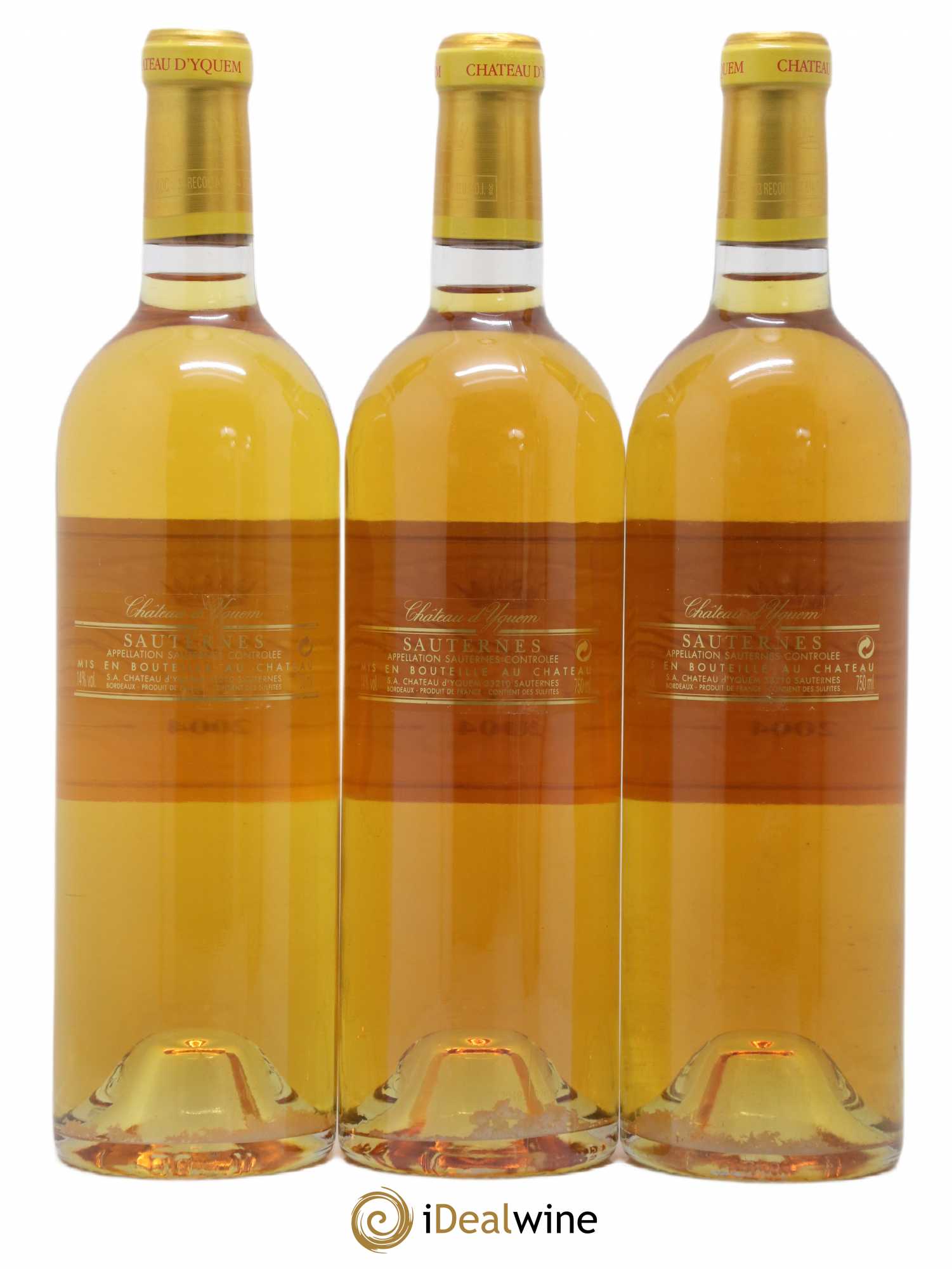 Château d' Yquem 1er Cru Classé Supérieur 2004 - Lotto di 3 bottiglie - 1