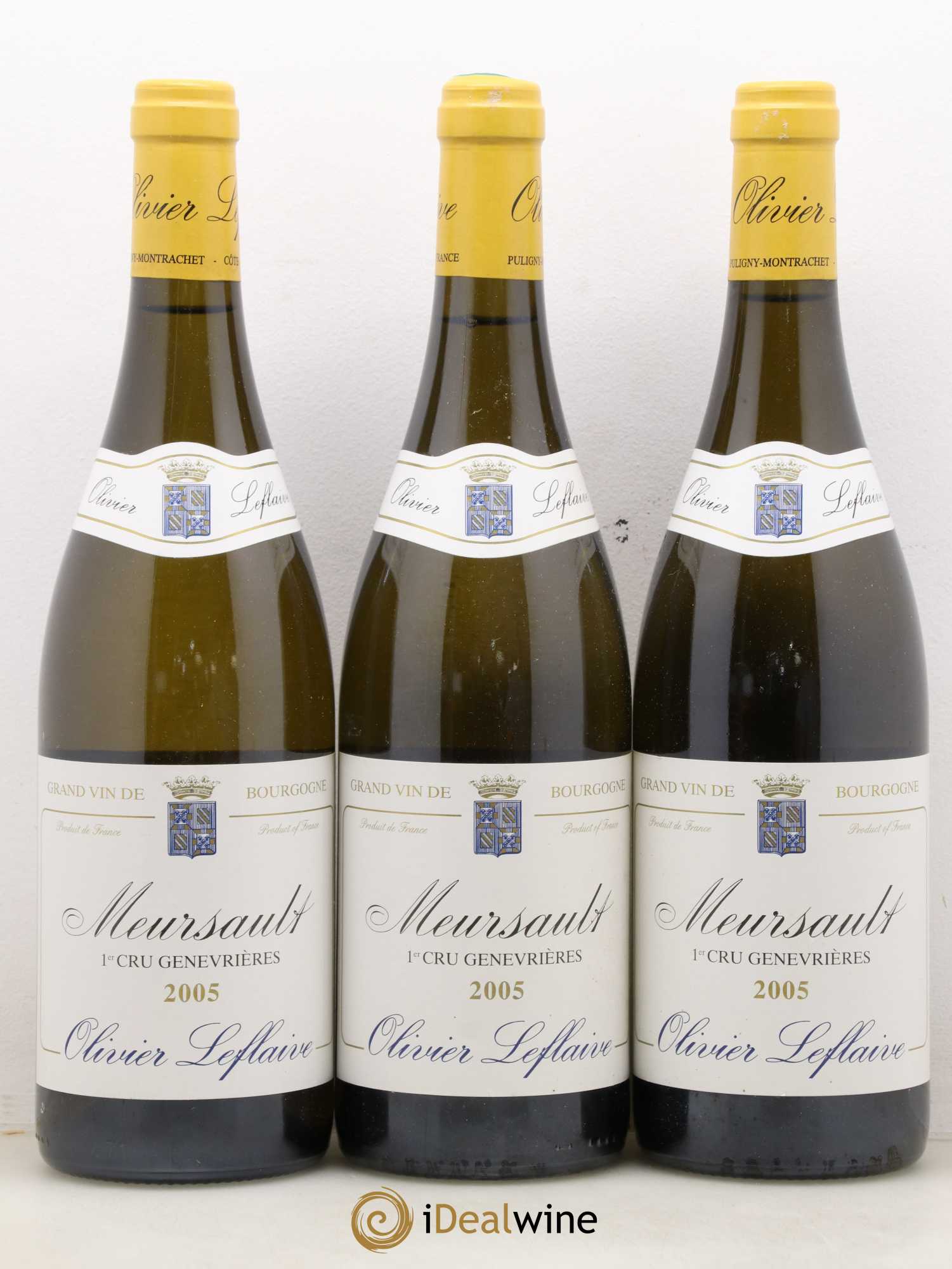 Meursault 1er Cru Genevrières Olivier Leflaive 2005 - Posten von 3 Flaschen - 0