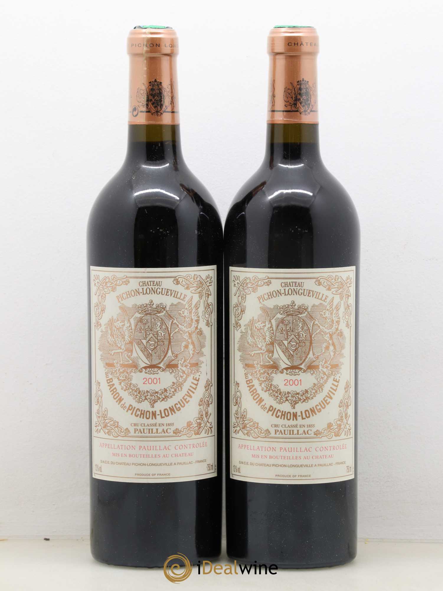Pichon Longueville Baron 2ème Grand Cru Classé 2001 - Lot de 2 bouteilles - 0