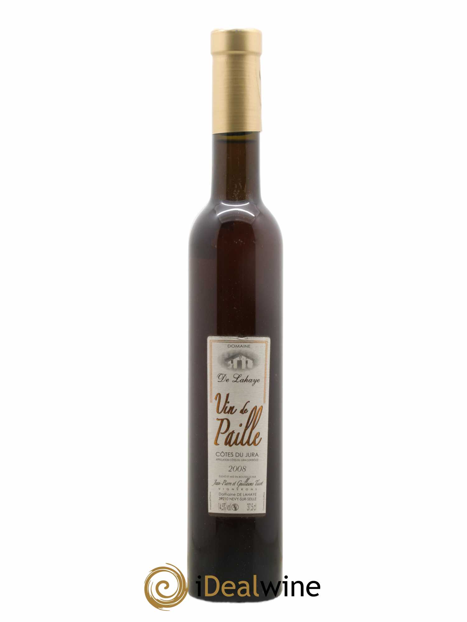 Côtes du Jura Vin de Paille Domaine De Lahaye Jean Pierre & Guillaume Tissot 2008 - Lot de 1 demi bouteille - 0
