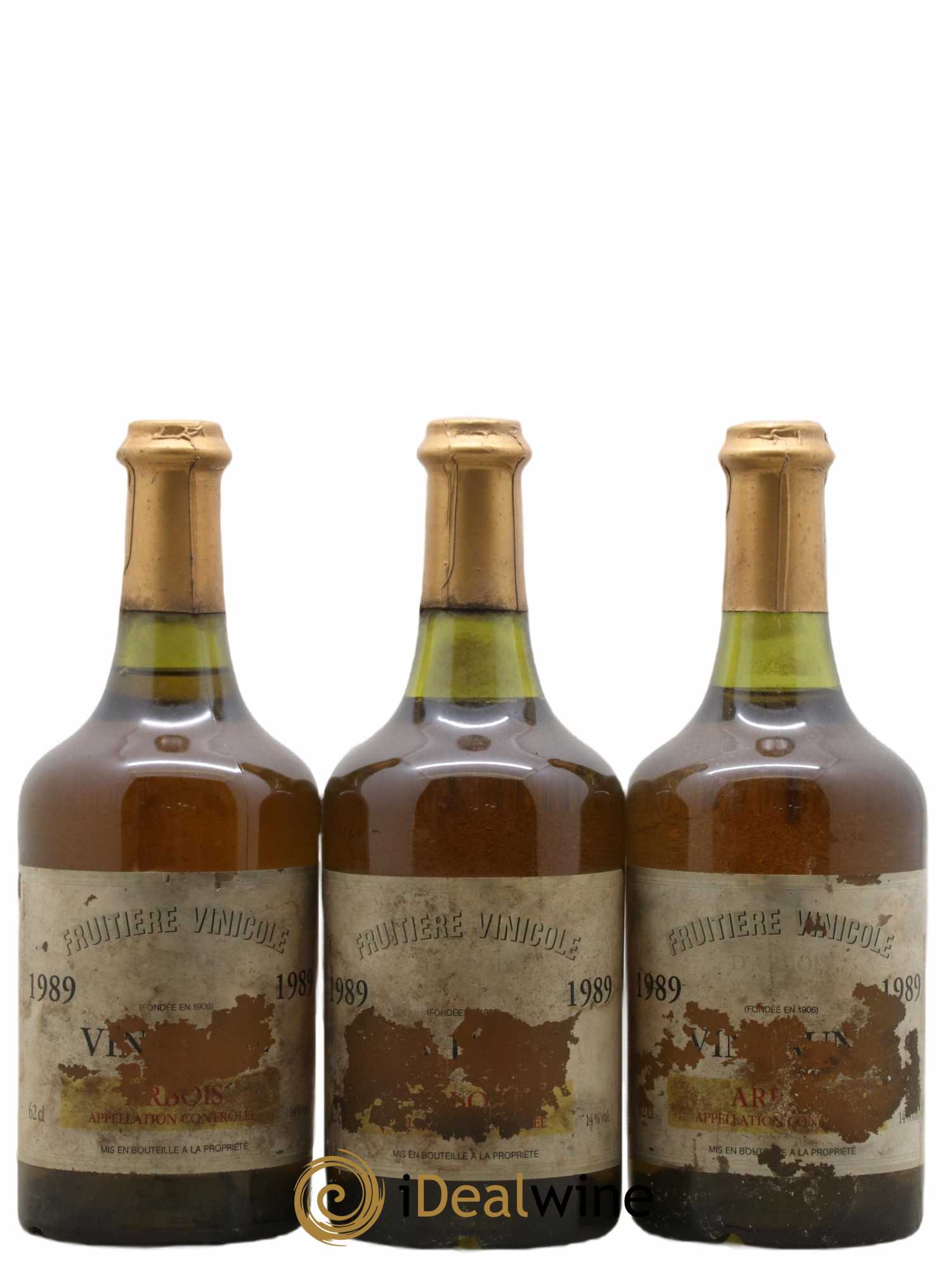 Arbois Vin Jaune Fruitière Vinicole d'Arbois Fruitière Vinicole d'Arbois 1989 - Lot de 3 bouteilles - 0