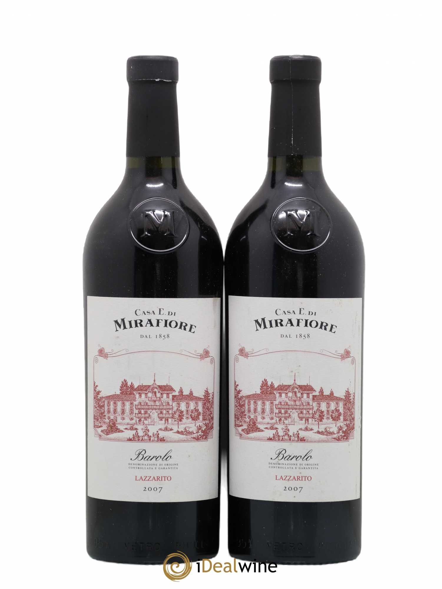 Barolo Lazzarito Mirafiore 2007 - Lot de 2 bouteilles - 0