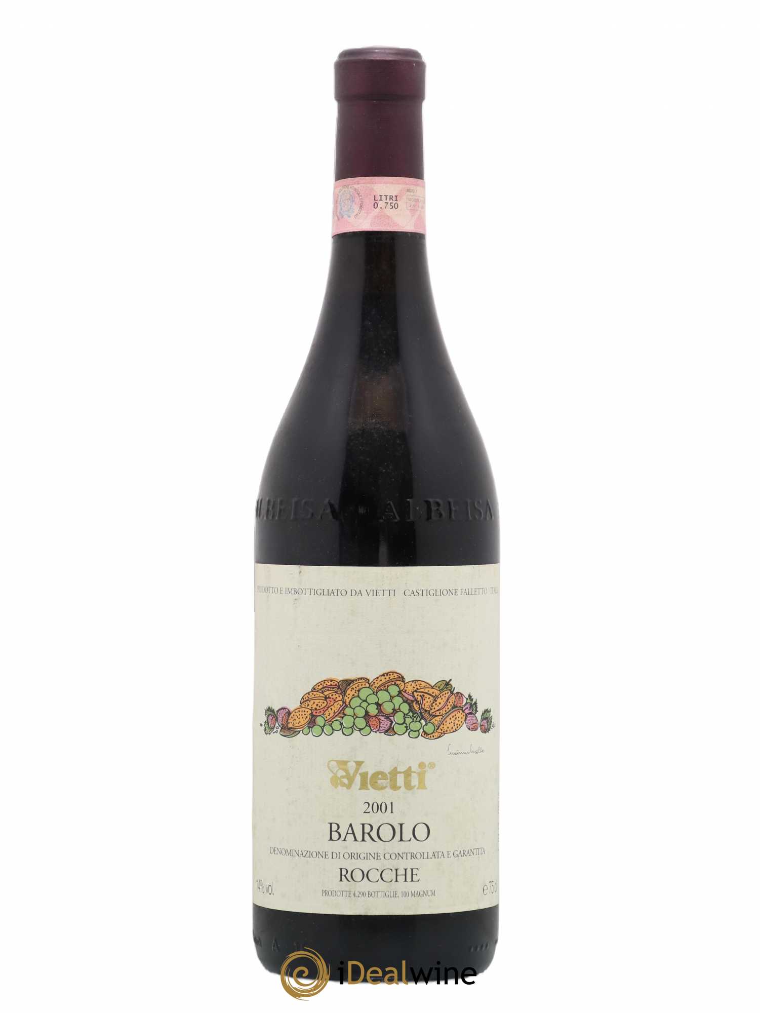 Barolo DOCG Brunate Vietti 2001 - Lot de 1 bouteille - 0