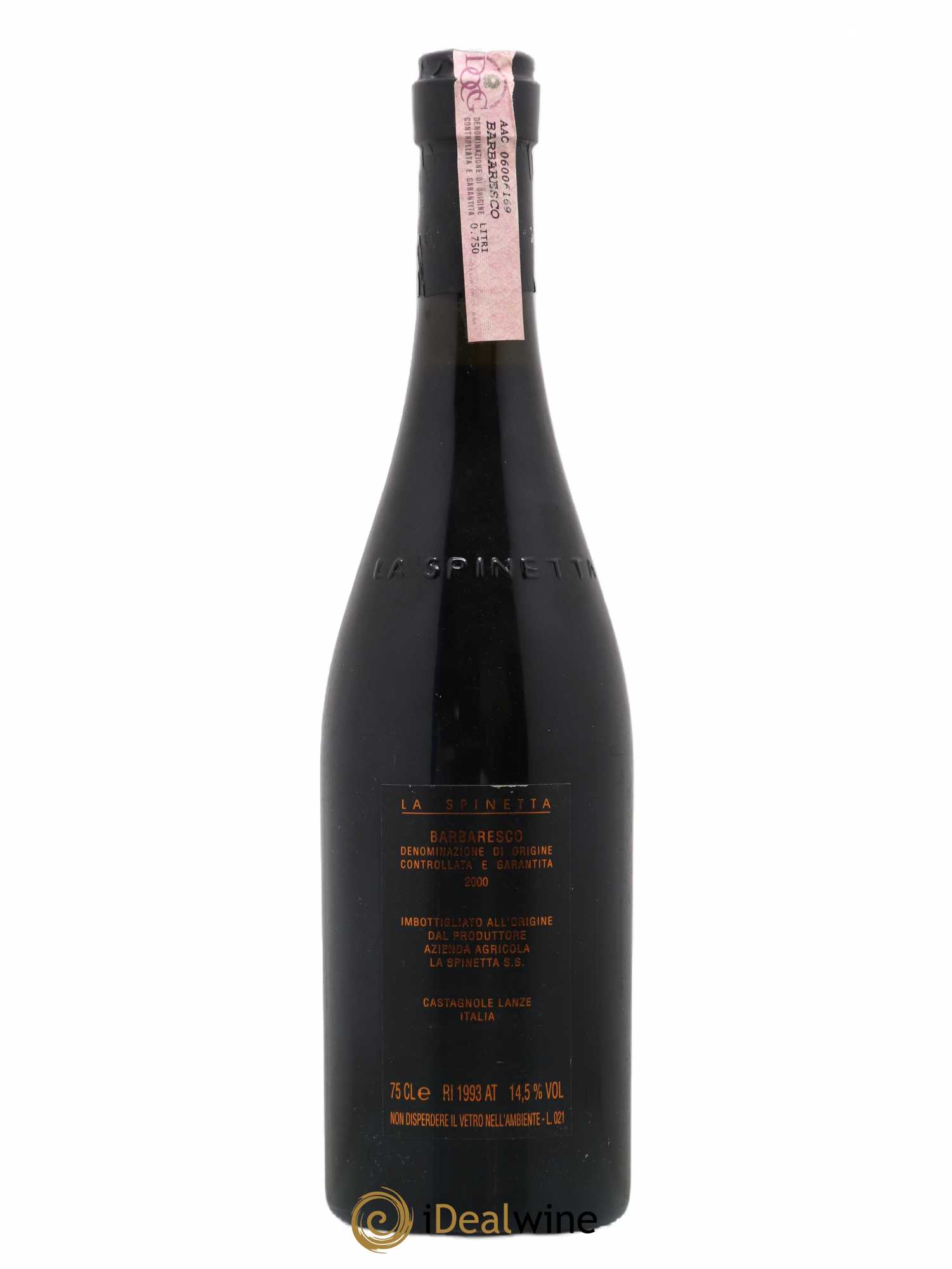 Barbaresco DOCG Starderi Vursu La Spinetta - Giorgio Rivetti 2000 - Lot de 1 bouteille - 1