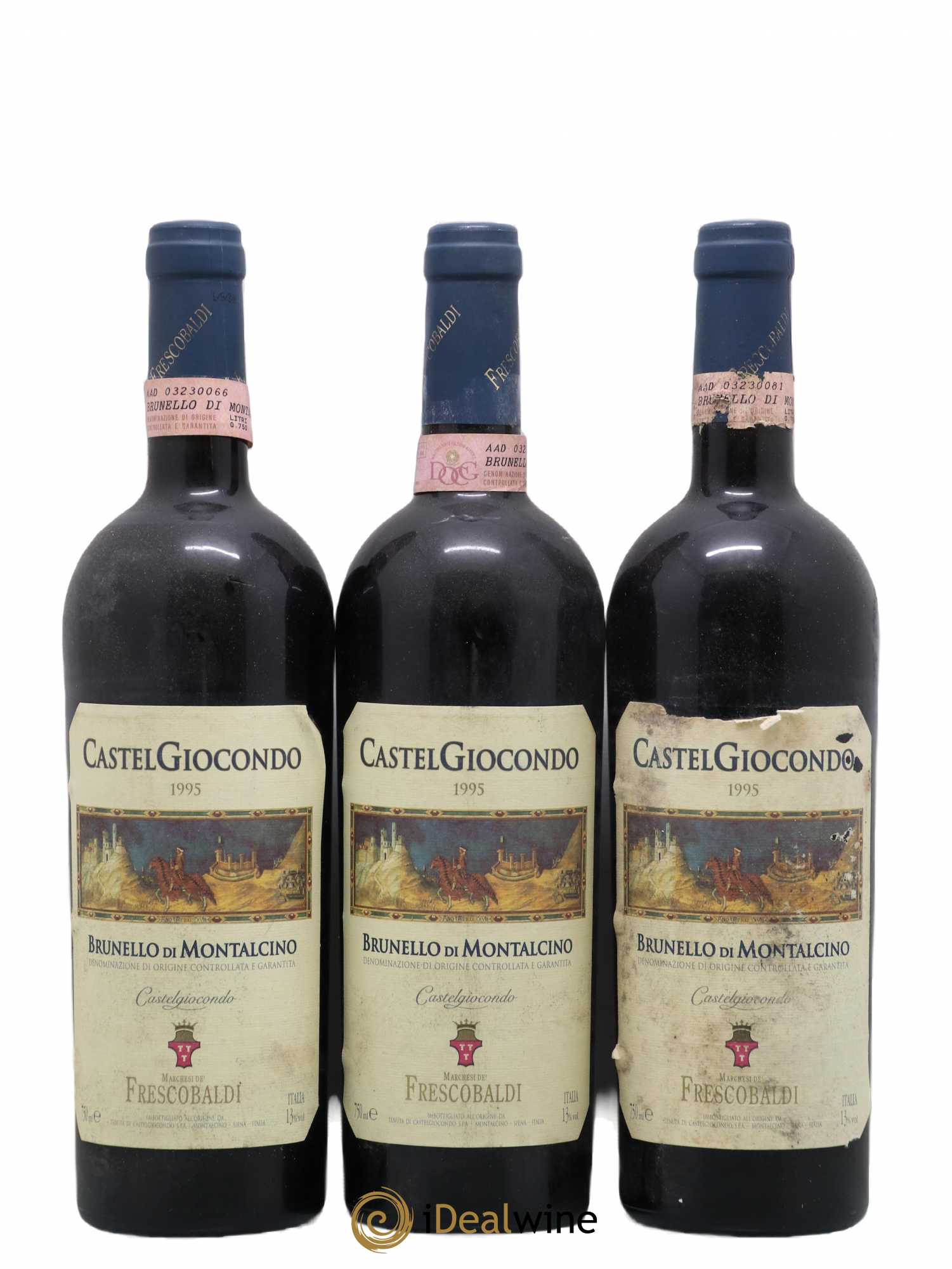 Brunello di Montalcino Castelgiocondo Marchesi Frescobaldi 1995 - Lot de 3 bouteilles - 0