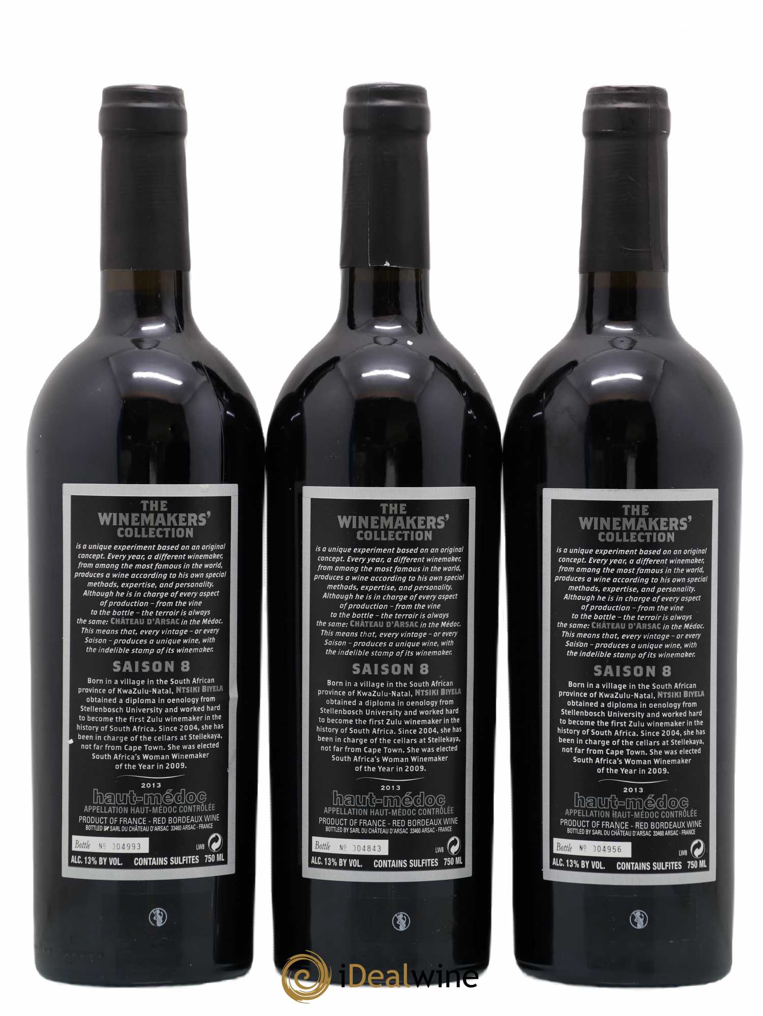Haut Médoc Cuvée No 8 Ntsiki Biyela The Winemaker's Collection (no reserve) 2013 - Lot of 3 bottles - 1