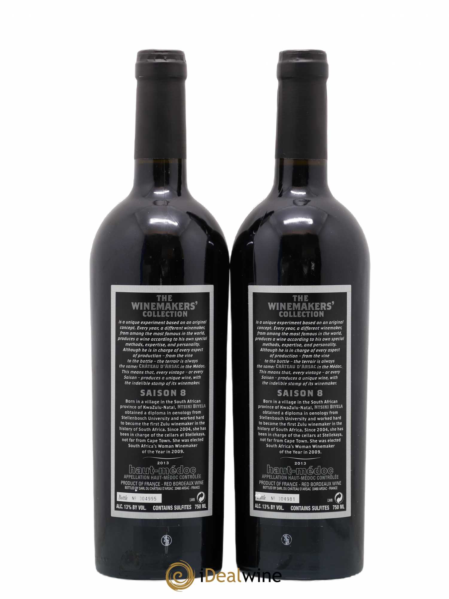 Haut Médoc Cuvée No 8 Ntsiki Biyela The Winemaker's Collection (no reserve) 2013 - Lot of 2 bottles - 1