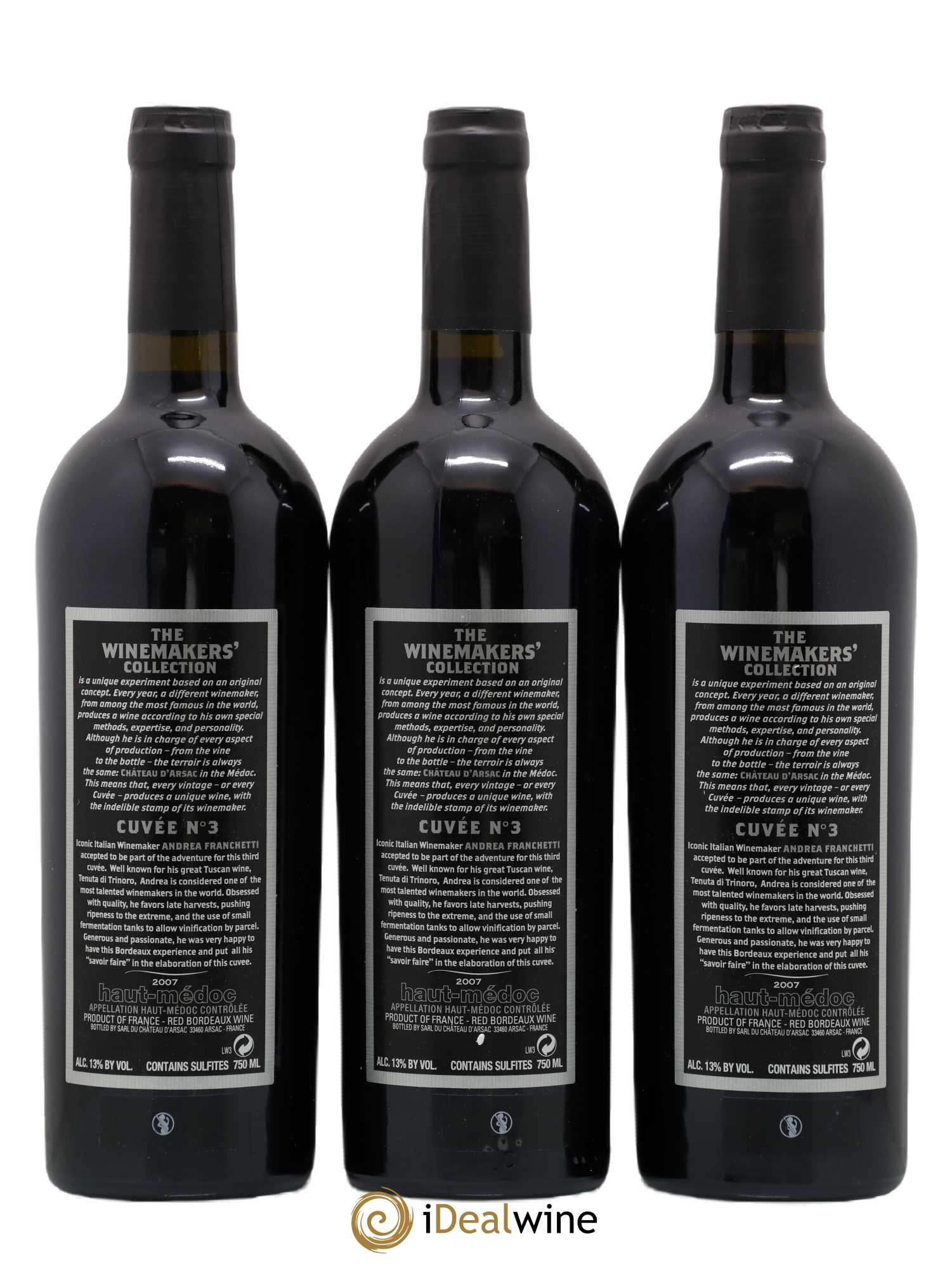 Haut Médoc (senza prezzo di riserva) 2007 - Lotto di 3 bottiglie - 1