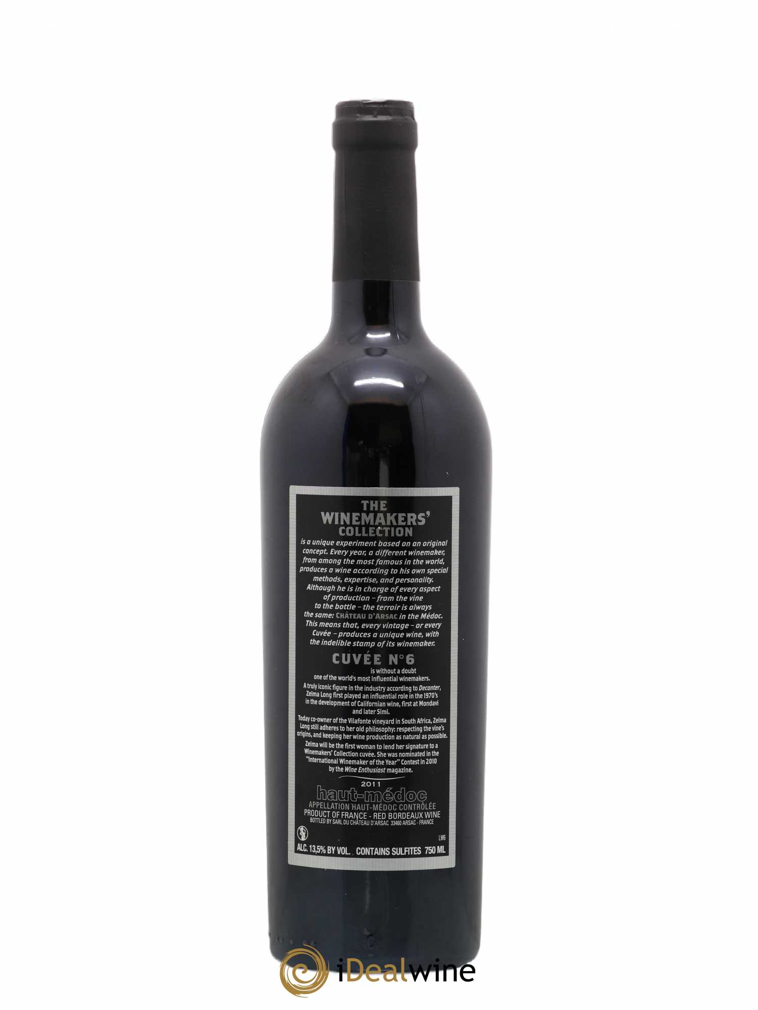 Haut Médoc Cuvée No 6 Zelma Long The Winemaker's Collection (sans prix de réserve) 2011 - Lot de 1 bouteille - 1