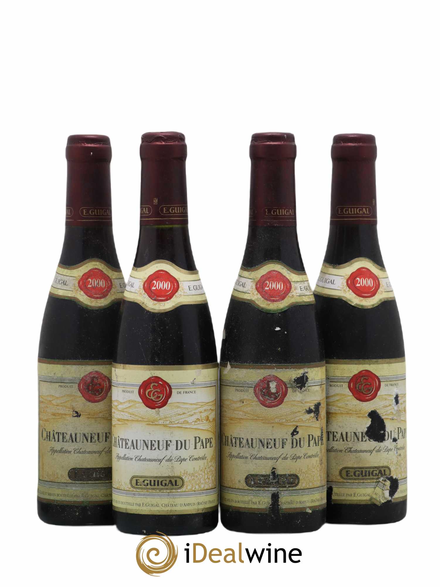 Châteauneuf-du-Pape Guigal (sans prix de réserve) 2000 - Lot de 4 demi bouteilles - 0