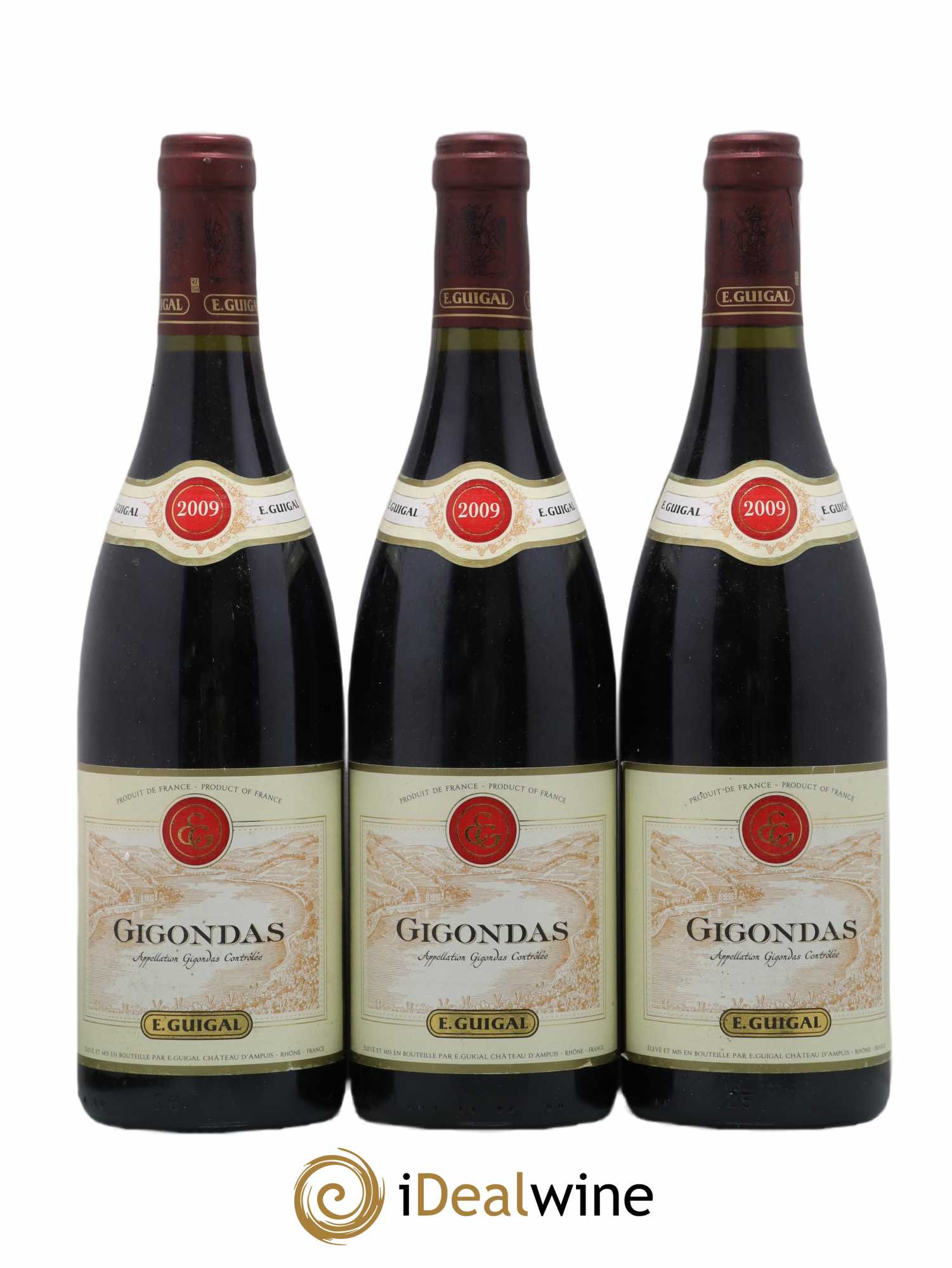 Gigondas Guigal 2009 - Lot de 3 bouteilles - 0