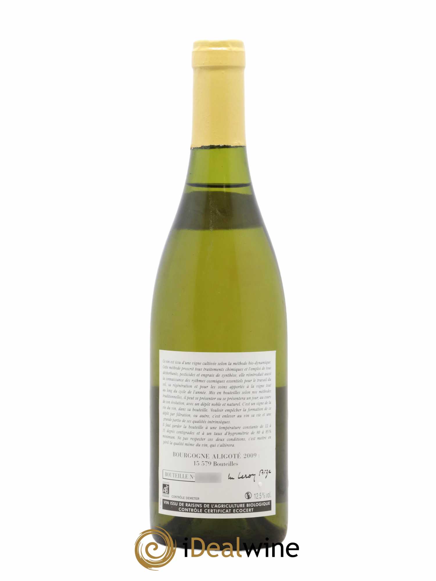 Bourgogne Aligoté Leroy (Domaine) 2009 - Lot de 1 bouteille - 1
