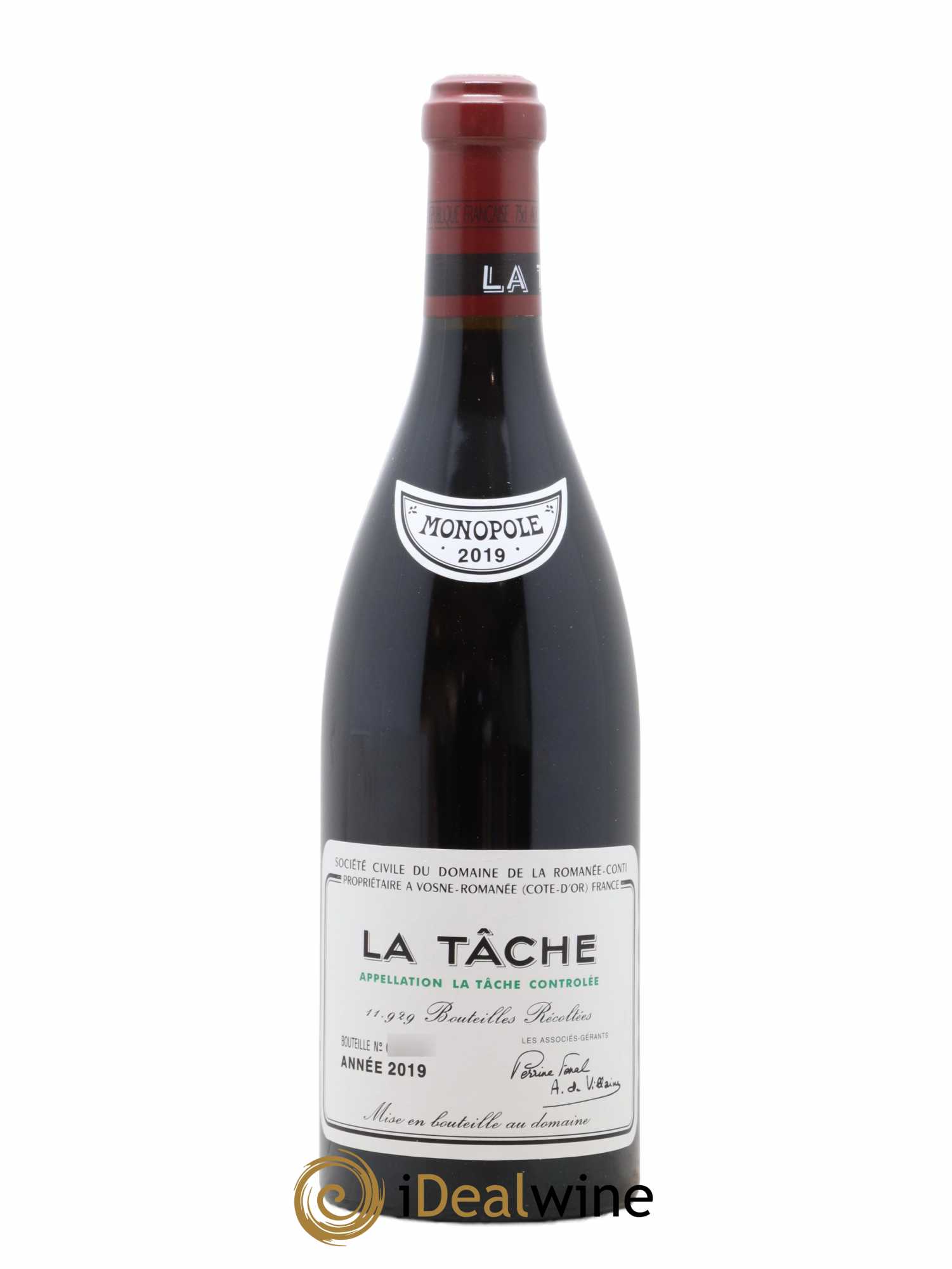 La Tâche Grand Cru Domaine de la Romanée-Conti 2019 - Lot de 1 bouteille - 0