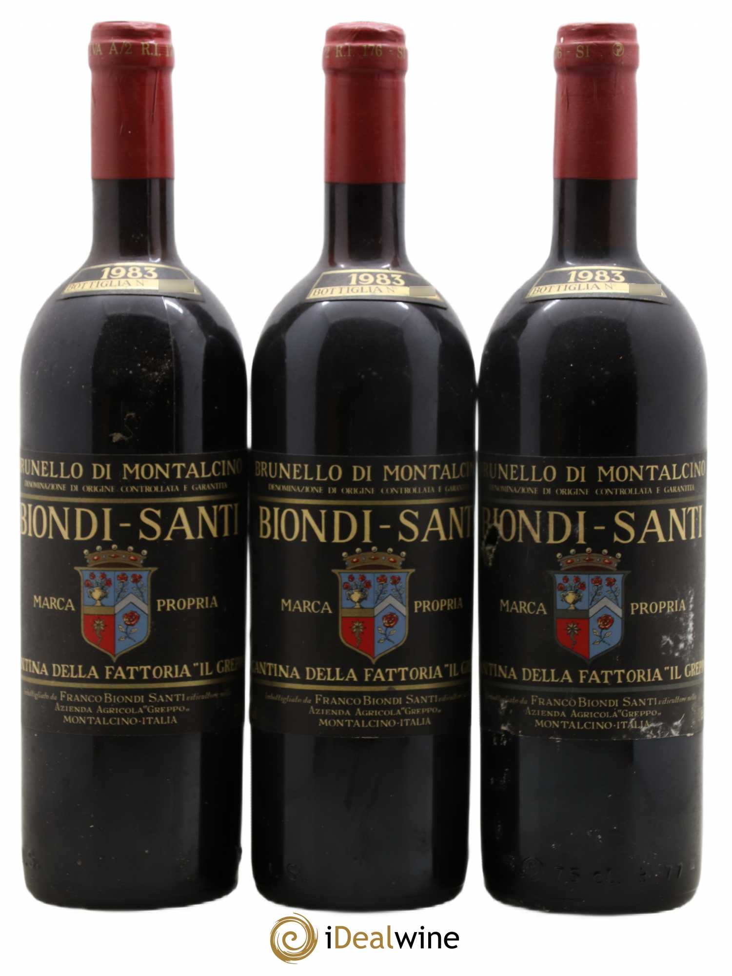 Brunello di Montalcino DOCG Biondi-Santi Tenuta Greppo 1983 - Lot de 3 bouteilles - 0