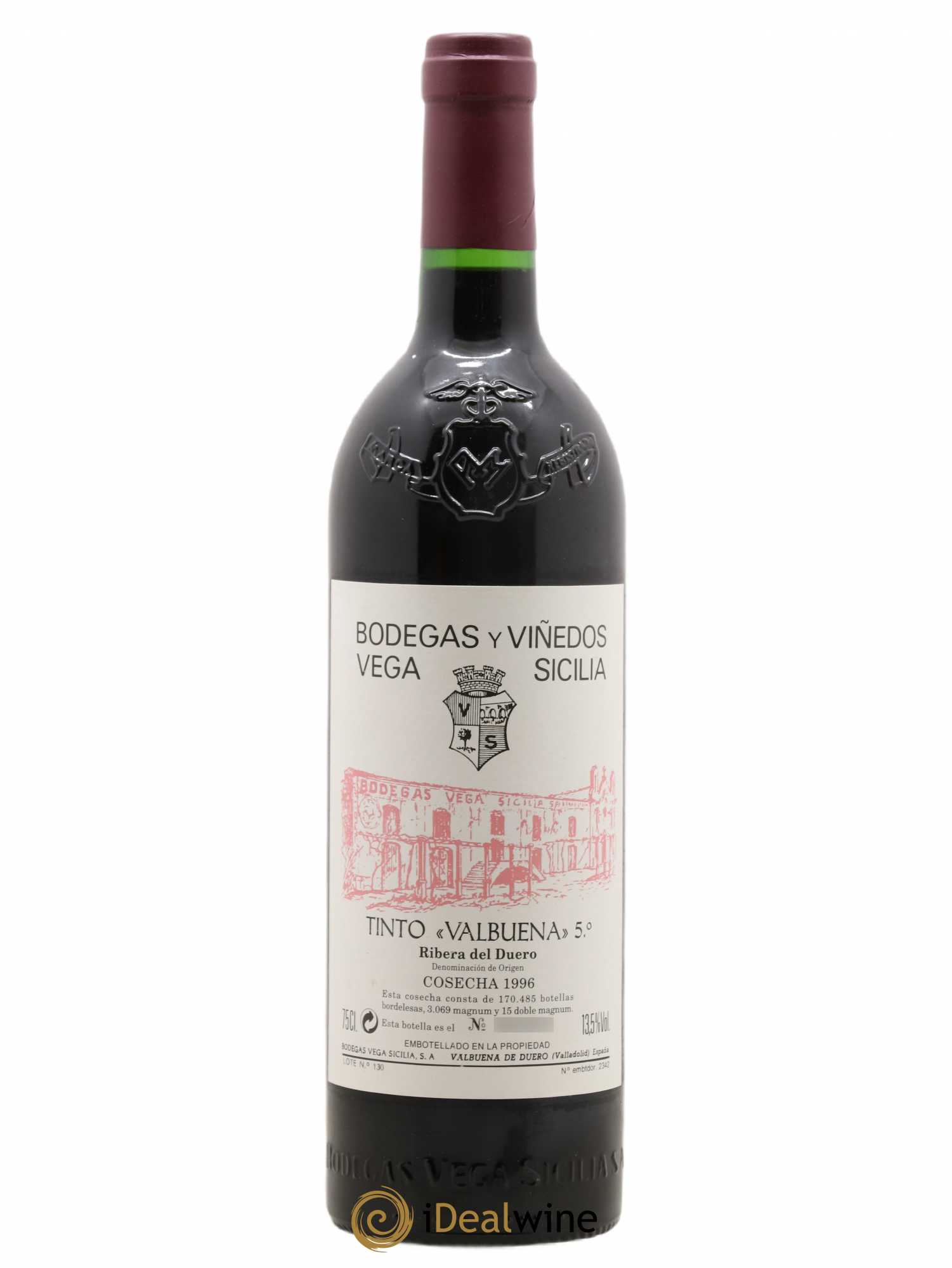 Ribera Del Duero DO Vega Sicilia Valbuena 5 ano Famille Alvarez 1996 - Lot de 1 bouteille - 0