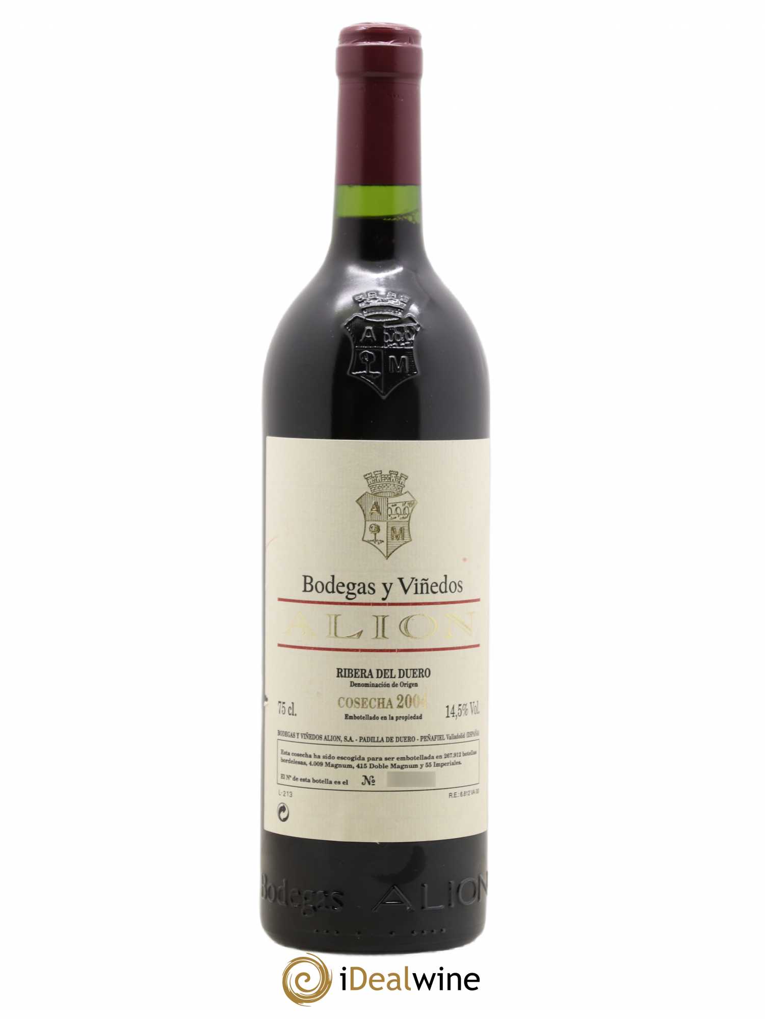 Ribera Del Duero DO Vega Sicilia Alion Famille Alvarez 2004 - Lot de 1 bouteille - 0