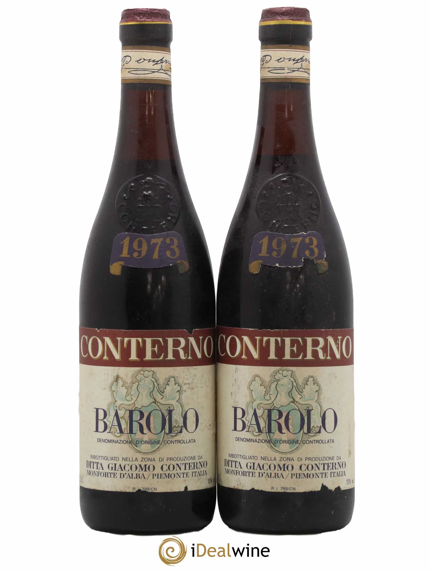 Barolo DOCG Giacomo Conterno Ditta 1973 - Lot de 2 bouteilles - 0