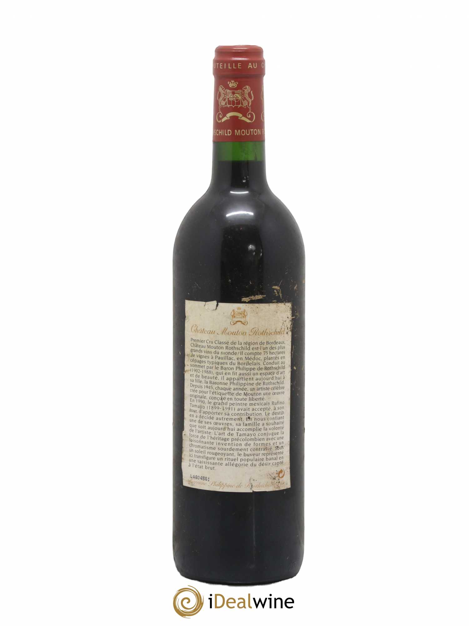 Château Mouton Rothschild 1er Grand Cru Classé 1998 - Lot de 1 bouteille - 1