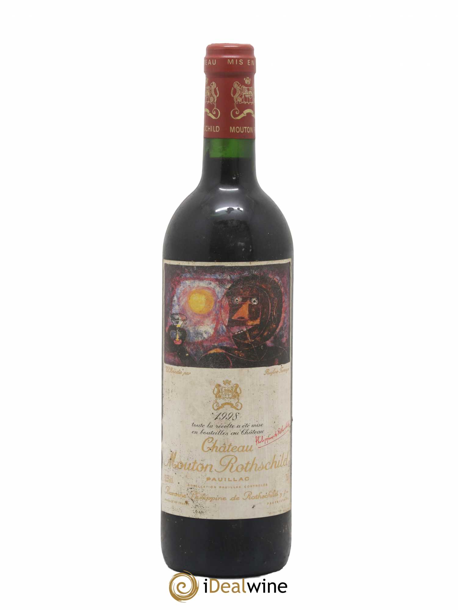 Château Mouton Rothschild 1er Grand Cru Classé 1998 - Lot de 1 bouteille - 0