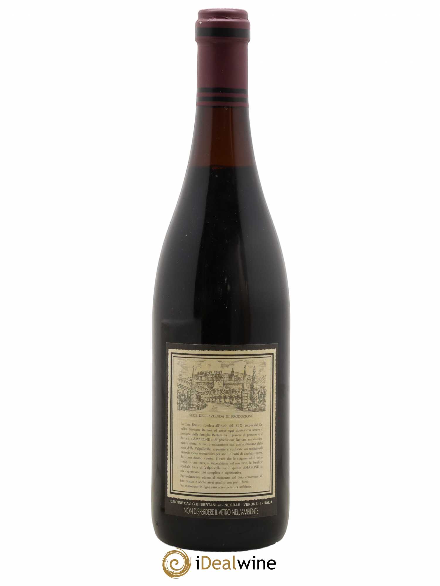 Amarone della Valpolicella Classico DOC Bertani Recioto 1975 - Lot de 1 bouteille - 1