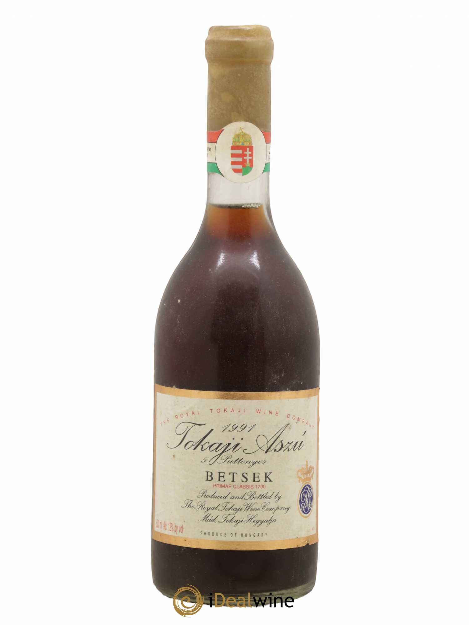 Tokaji Aszu Betsek 5 Puttonyos The Royal Tokaji Wine Company 50CL 1991 - Posten von 1 Flasche - 0